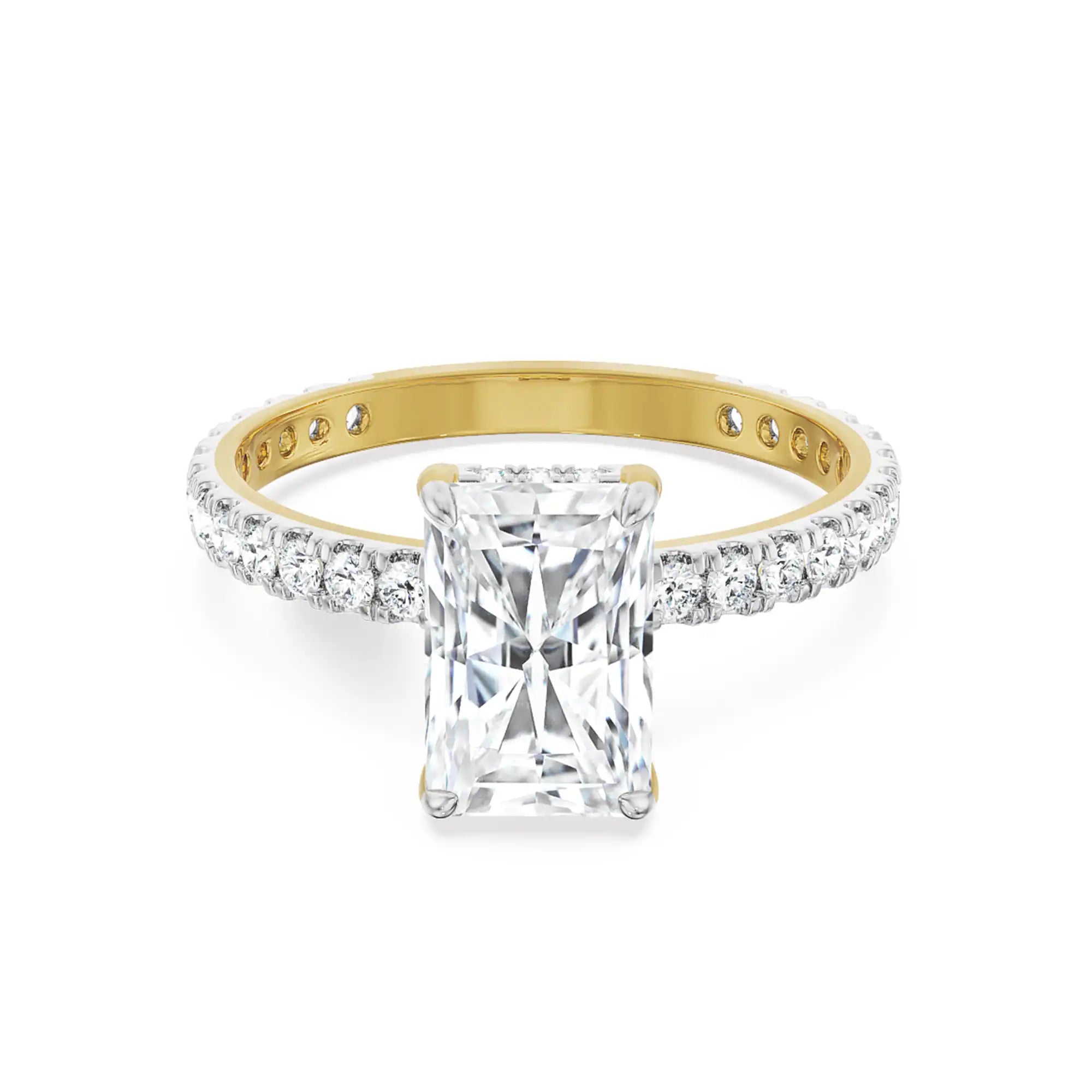 2 CT Radiant Engagement Ring Front view
