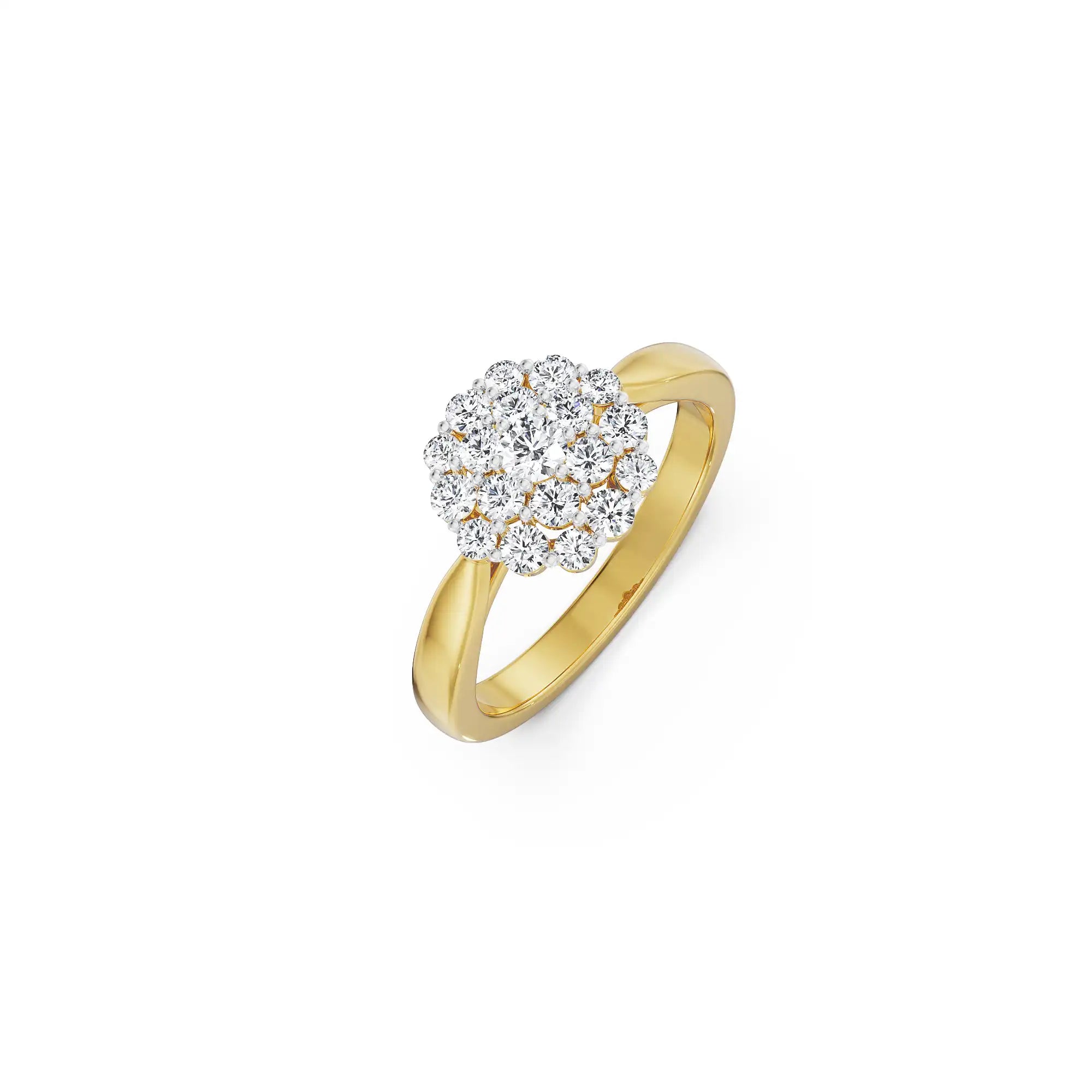 Floral Cassete Diamond Ring Top view