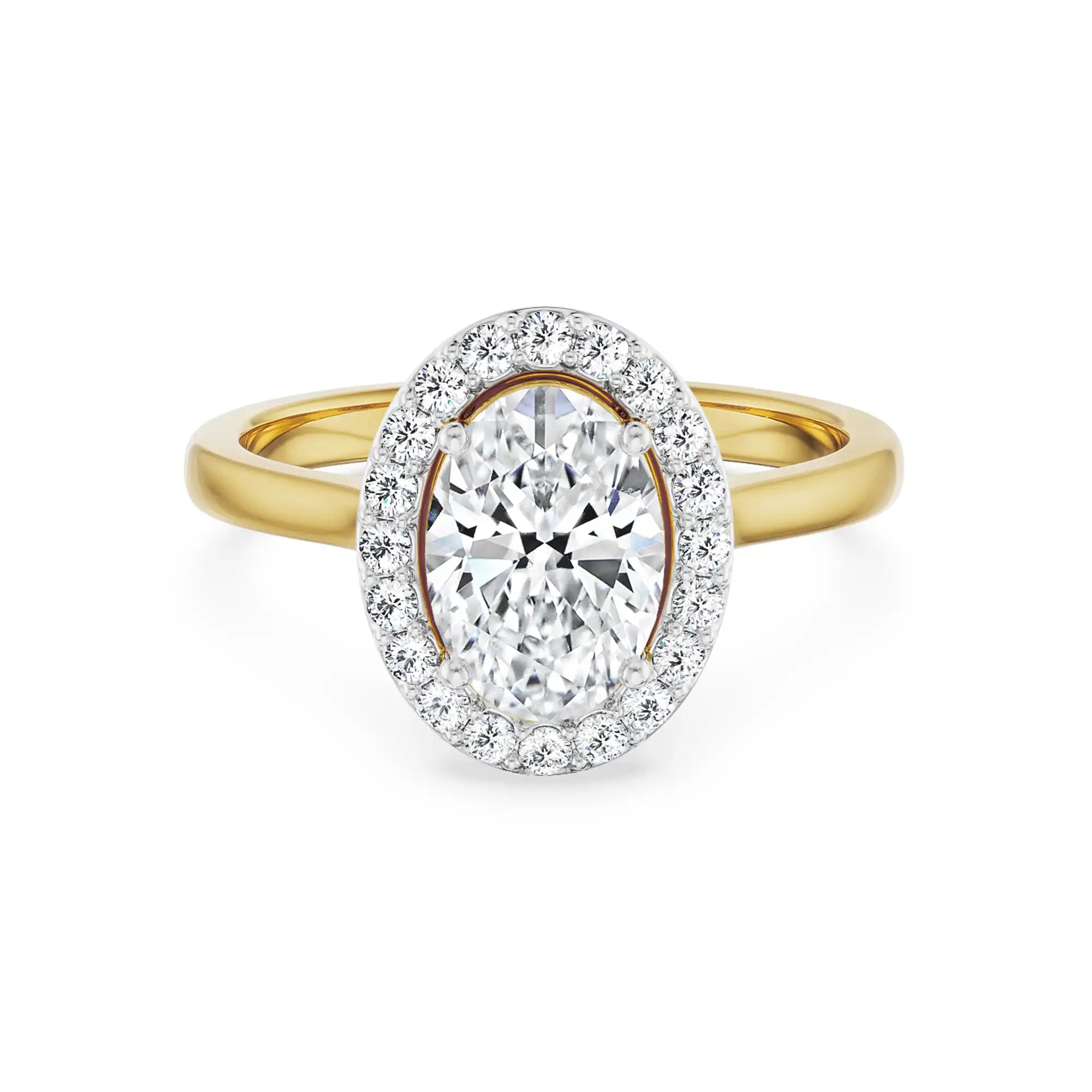 Ivana Halo Engagement Ring front view