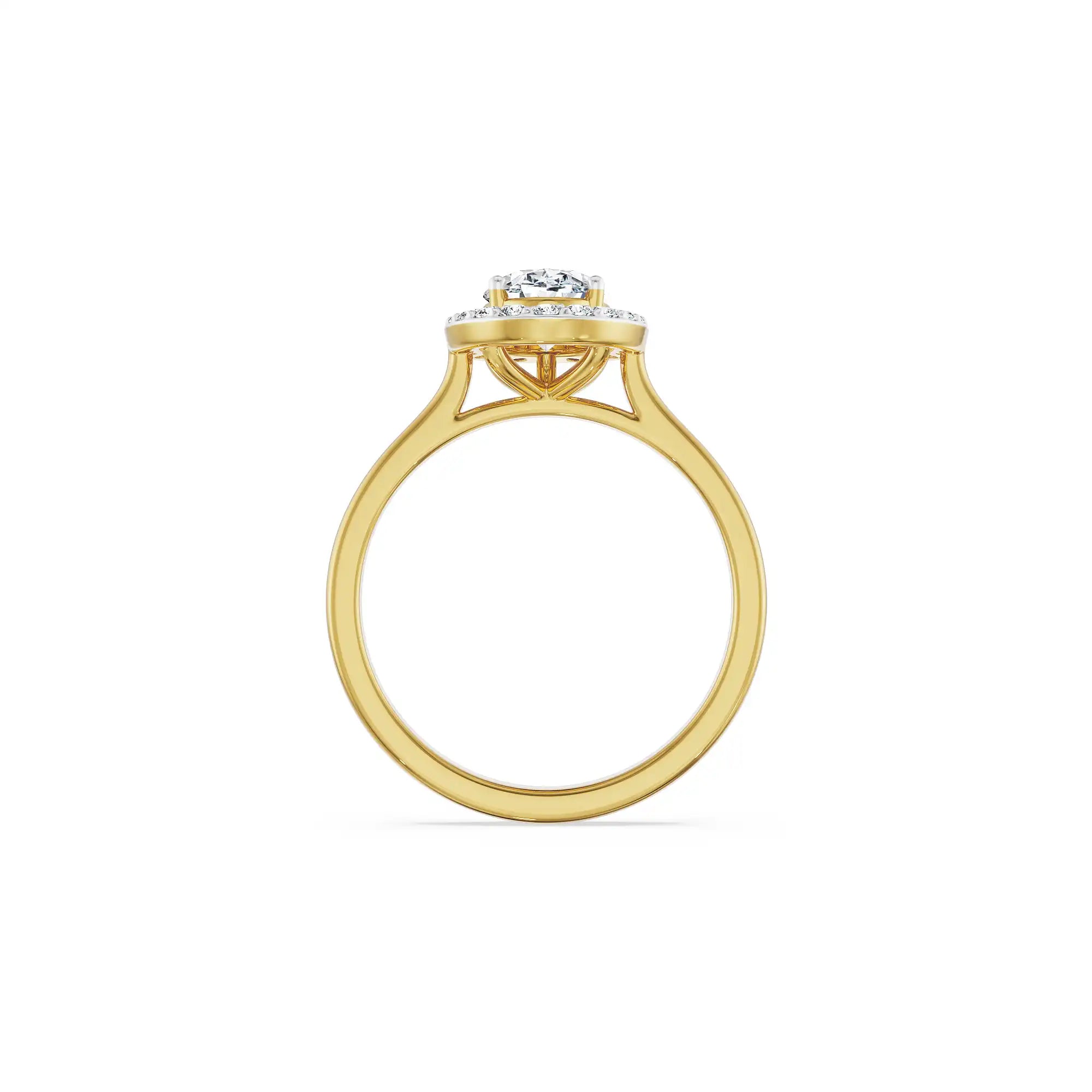 Ivana Halo Engagement Ring Back view