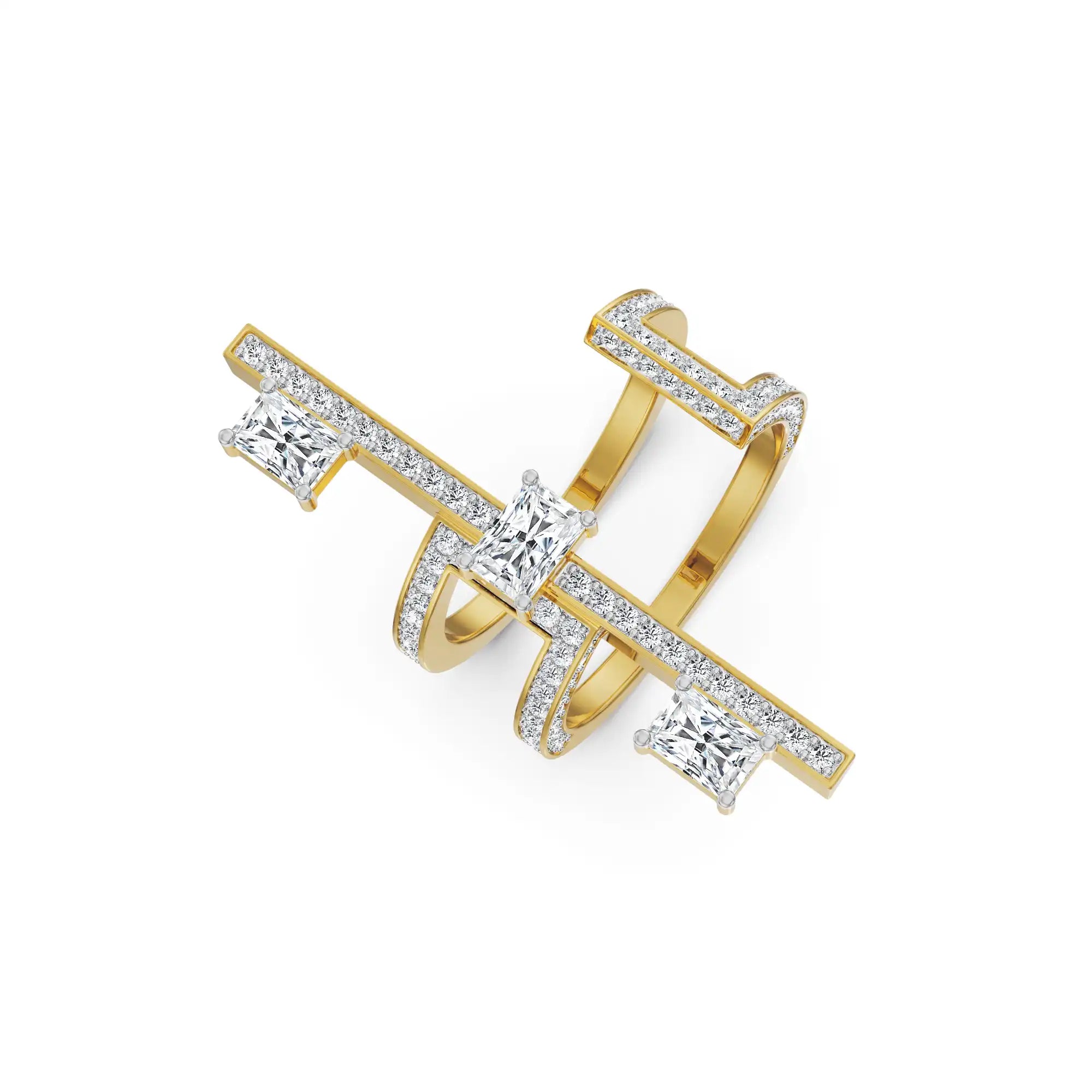 Viar Open Front Lab Grown Diamond Ring - Top View