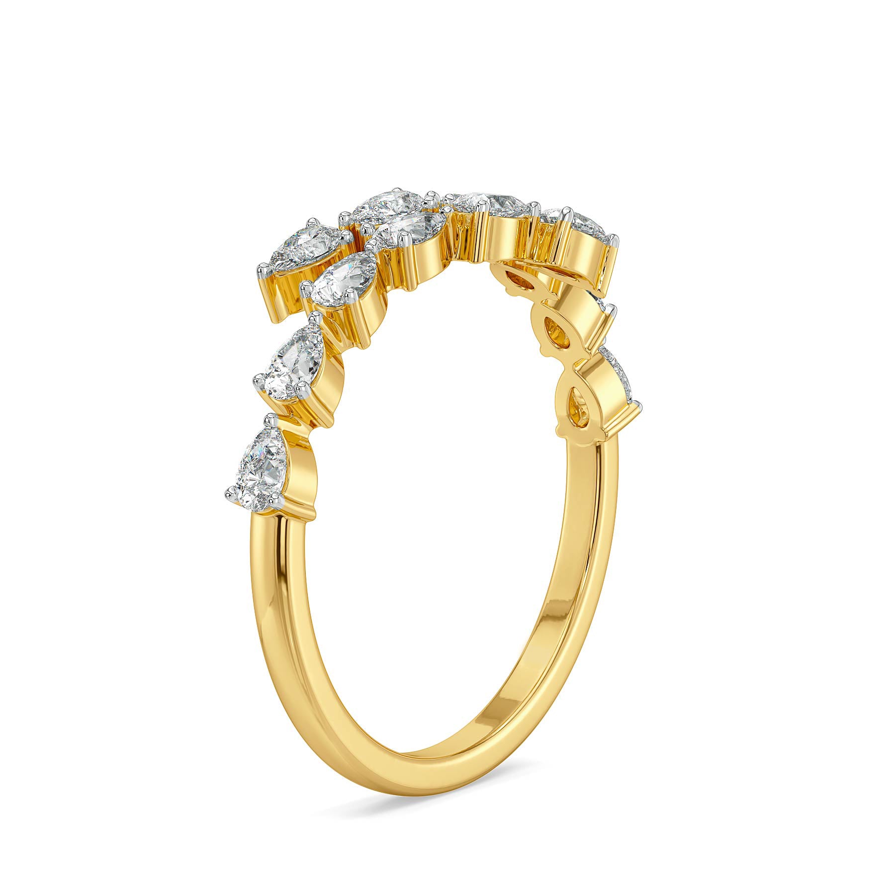 Pearluxe Lab Grown Diamond Ring - side view