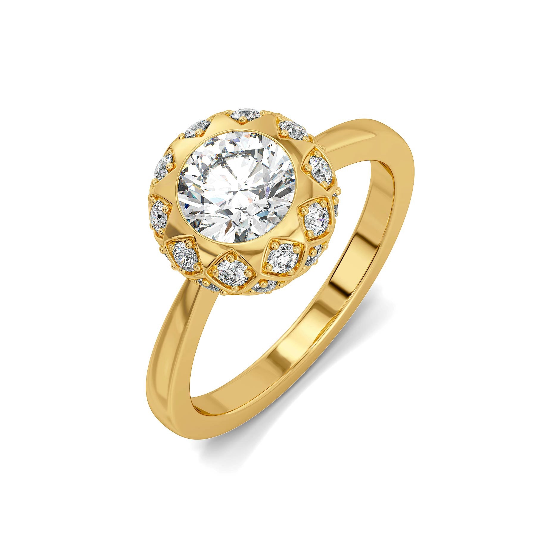 Dahlia Dream Lab Grown Diamond Ring - top view