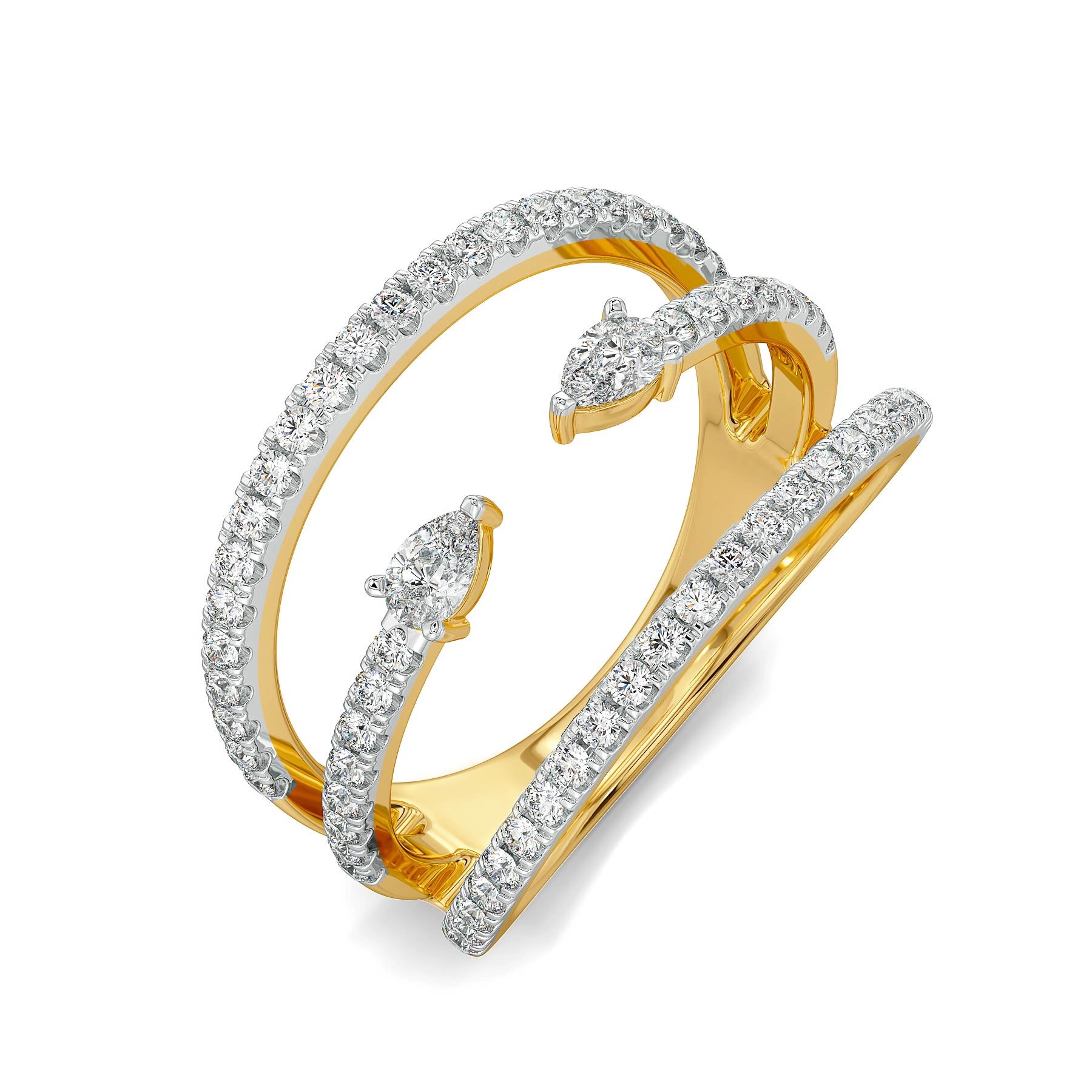 Luna Pear Lab Grown Diamond Ring - top view