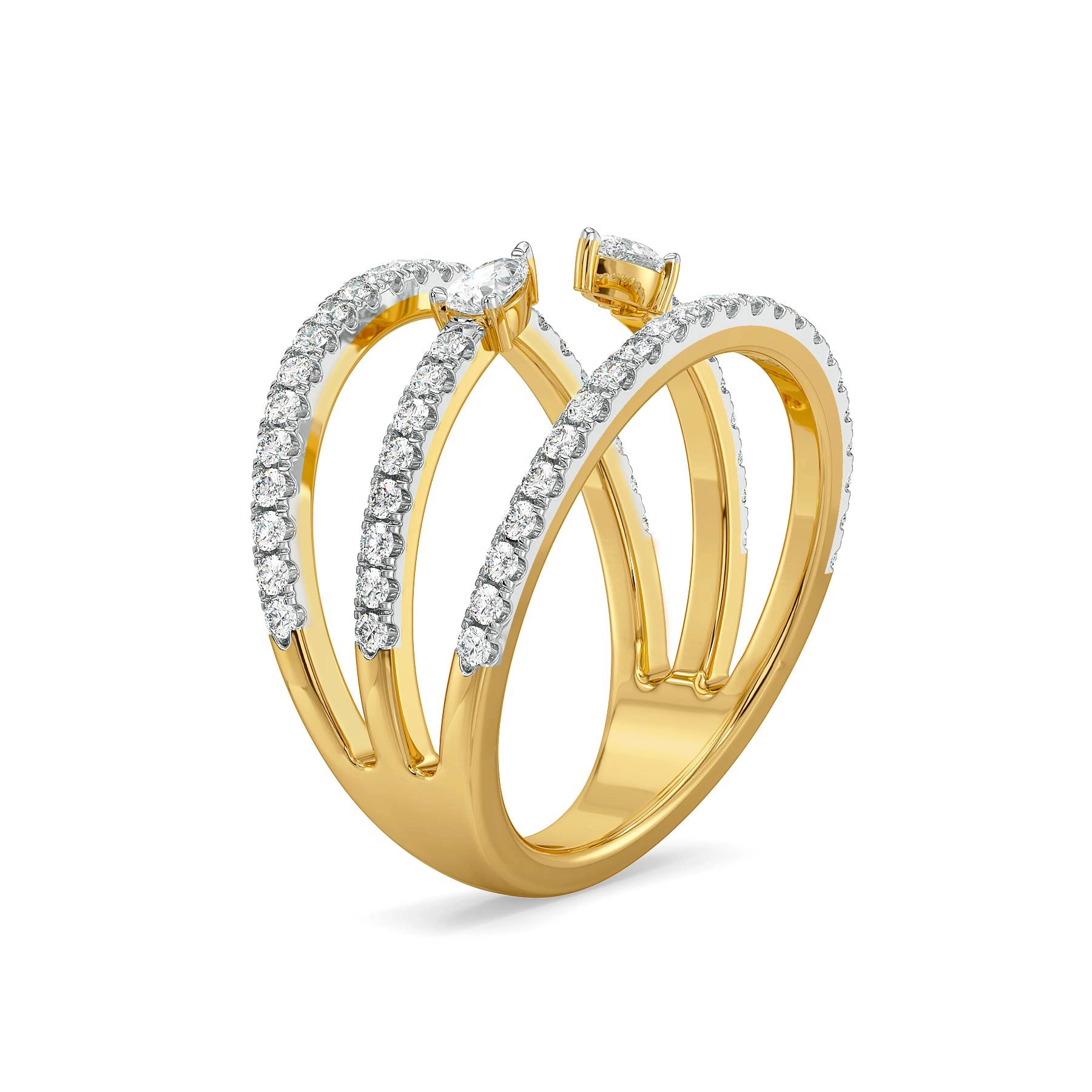 Luna Pear Lab Grown Diamond Ring - side view