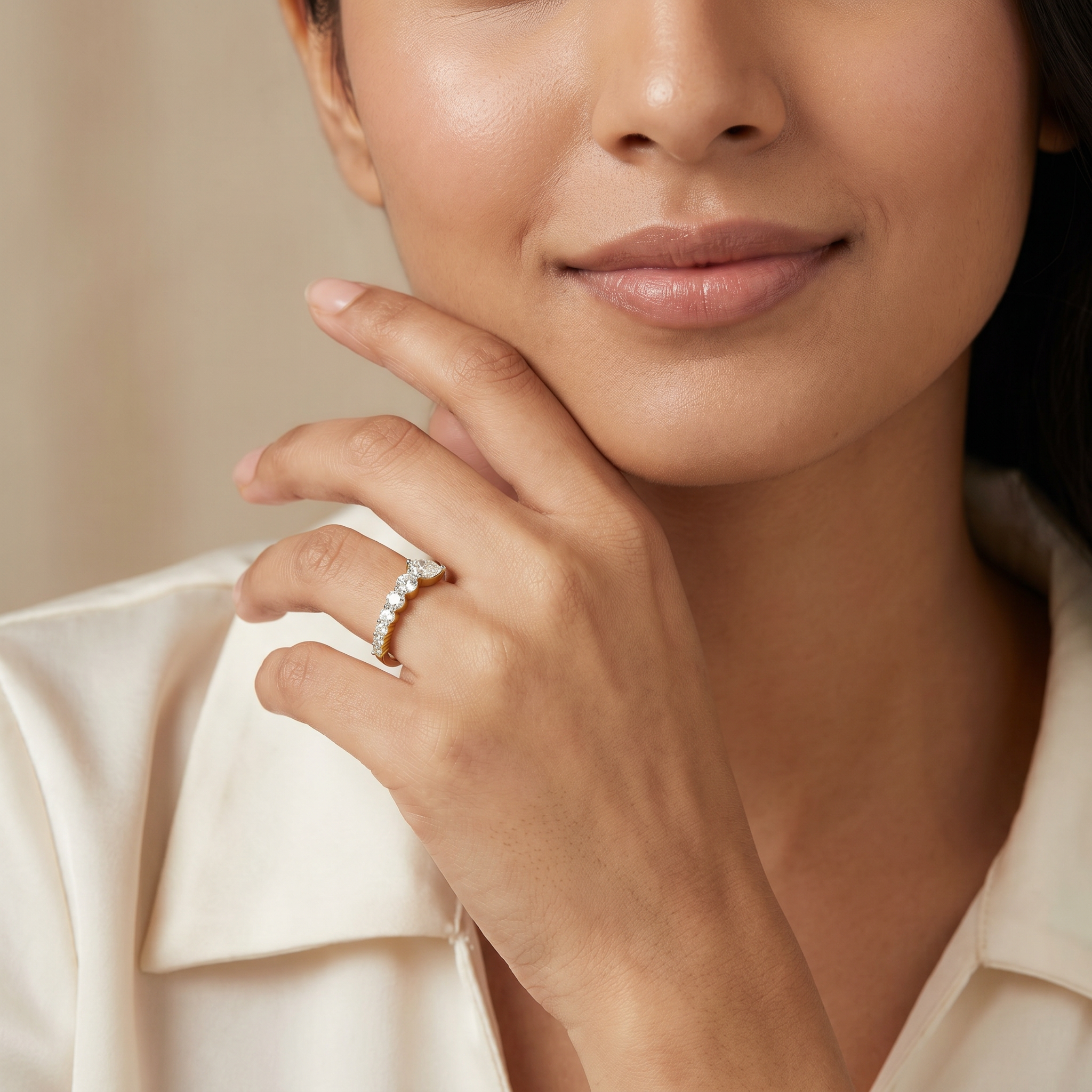 Prush Arc Lab Grown Diamond Ring