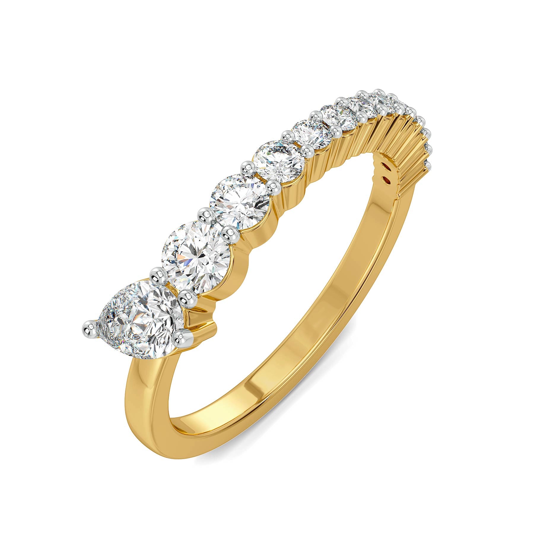 Prush Arc Lab Grown Diamond Ring - top view