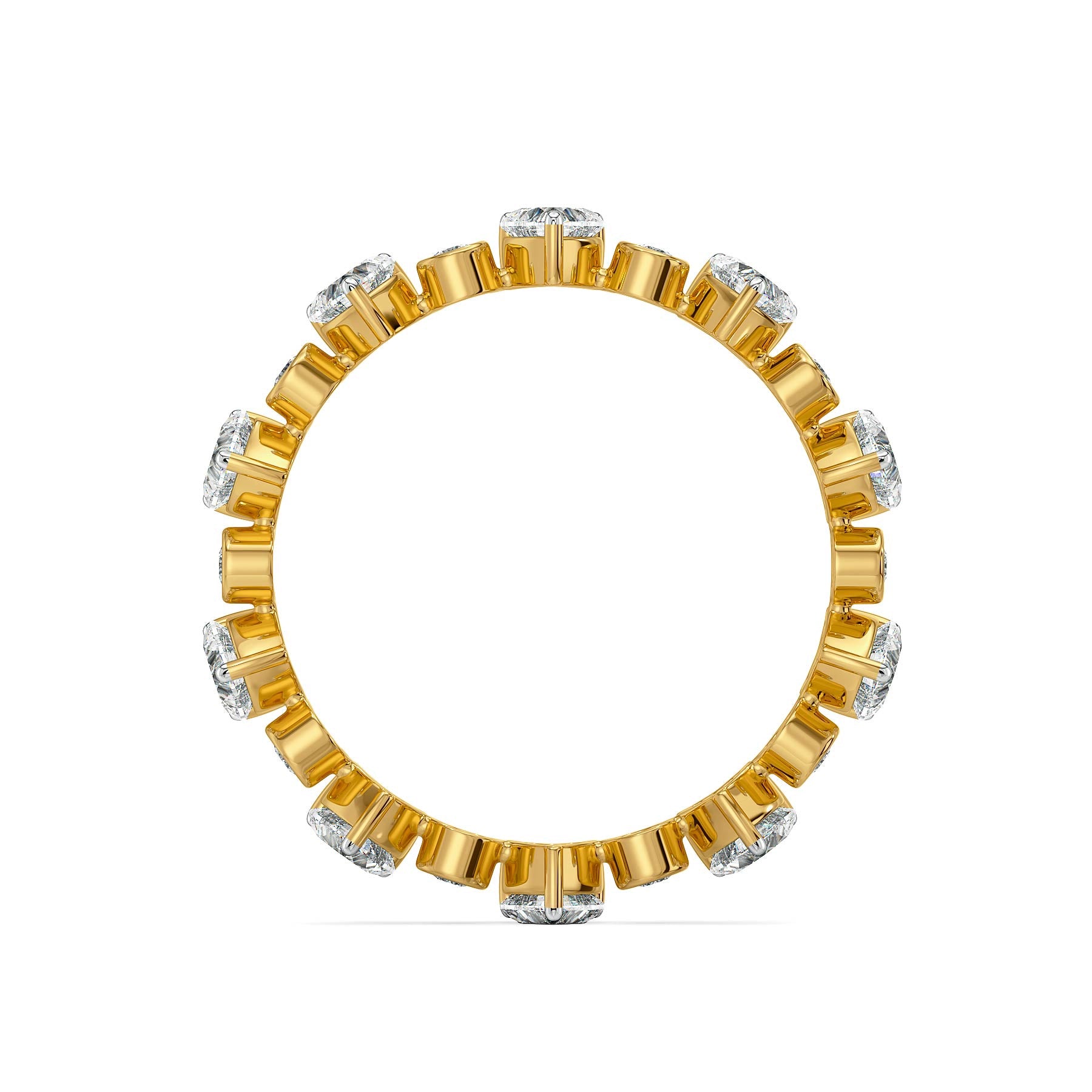 Hearts Aglow Lab Grown Diamond Ring - back view