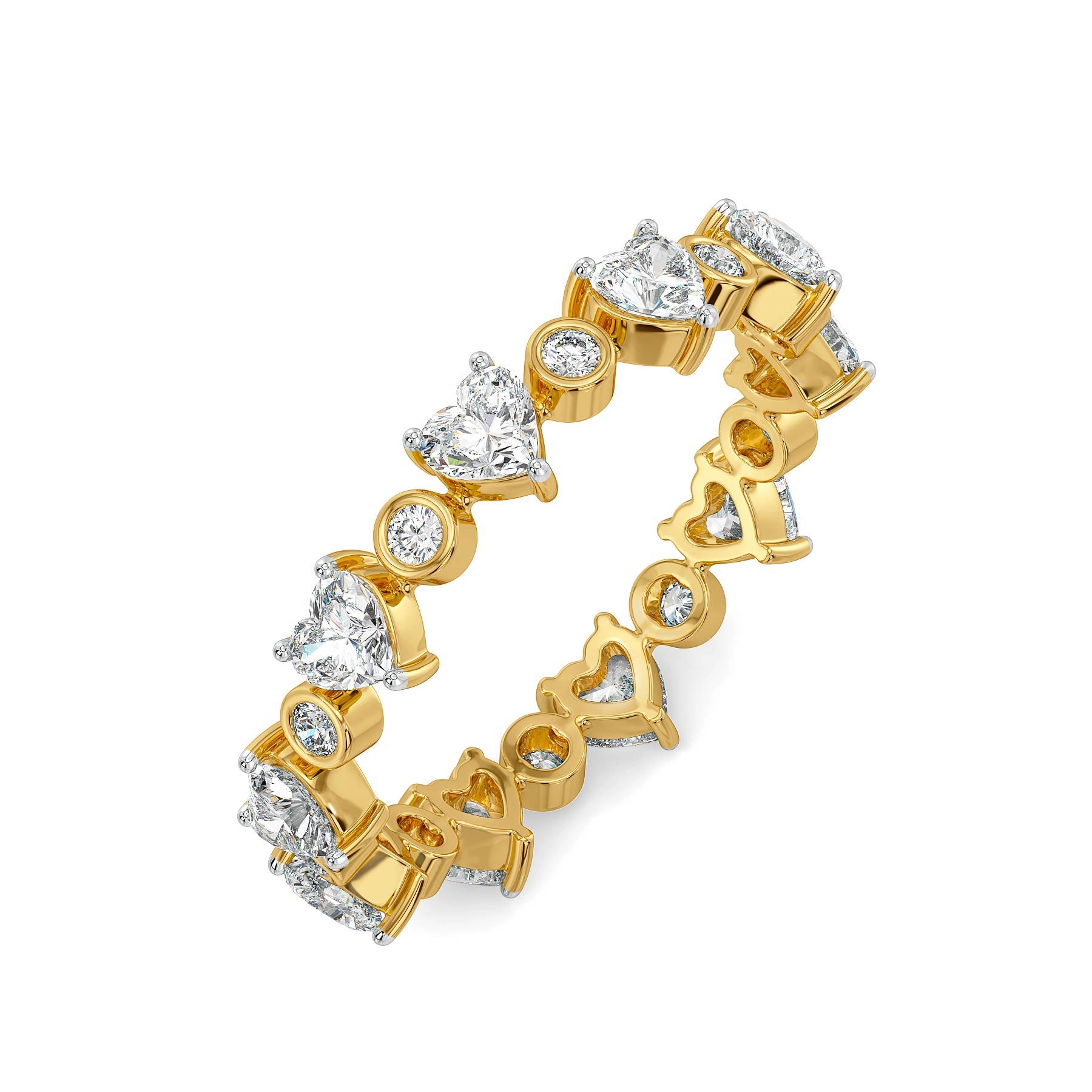 Hearts Aglow Lab Grown Diamond Ring - top view