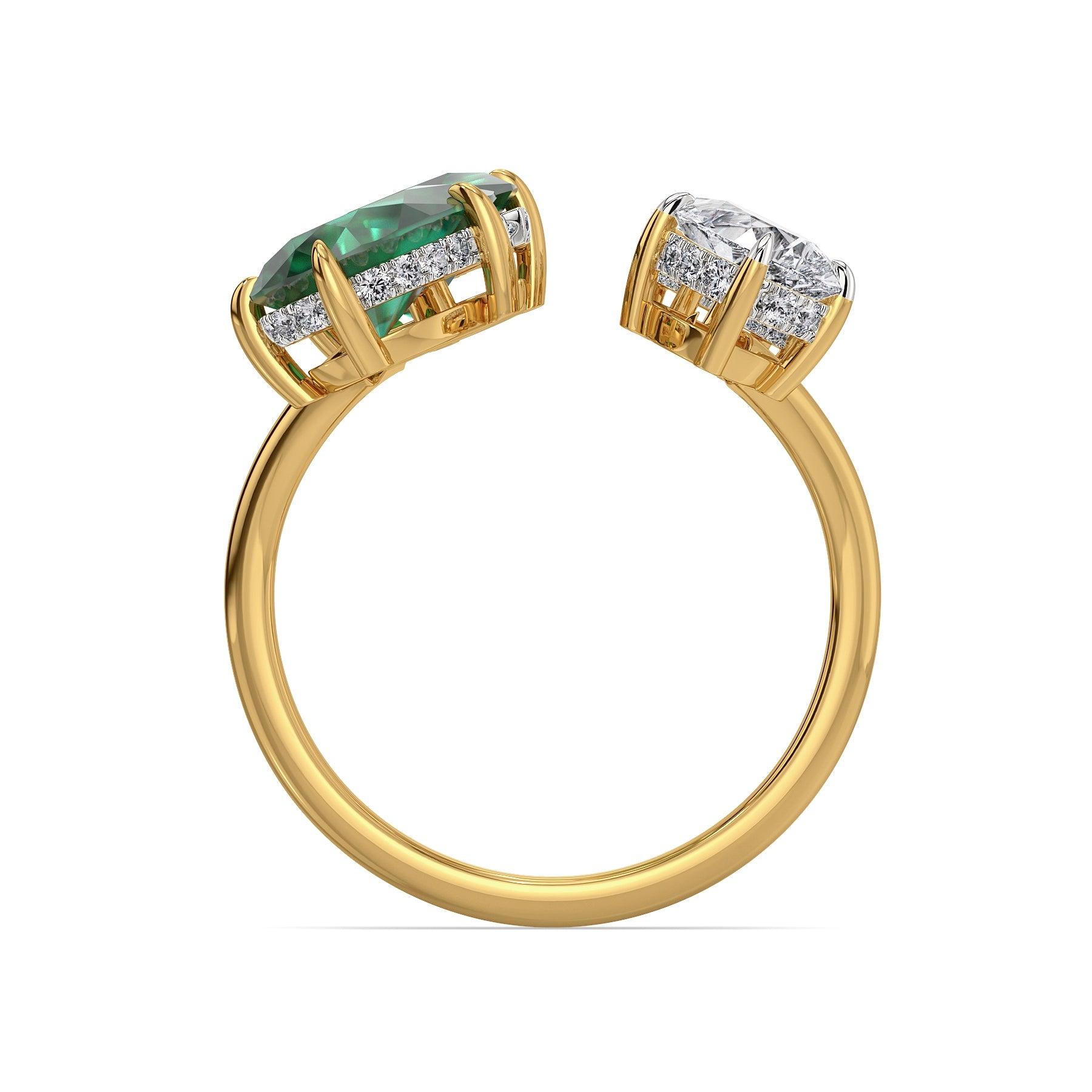 Seraphina Pear Lab Grown Diamond Ring - back view