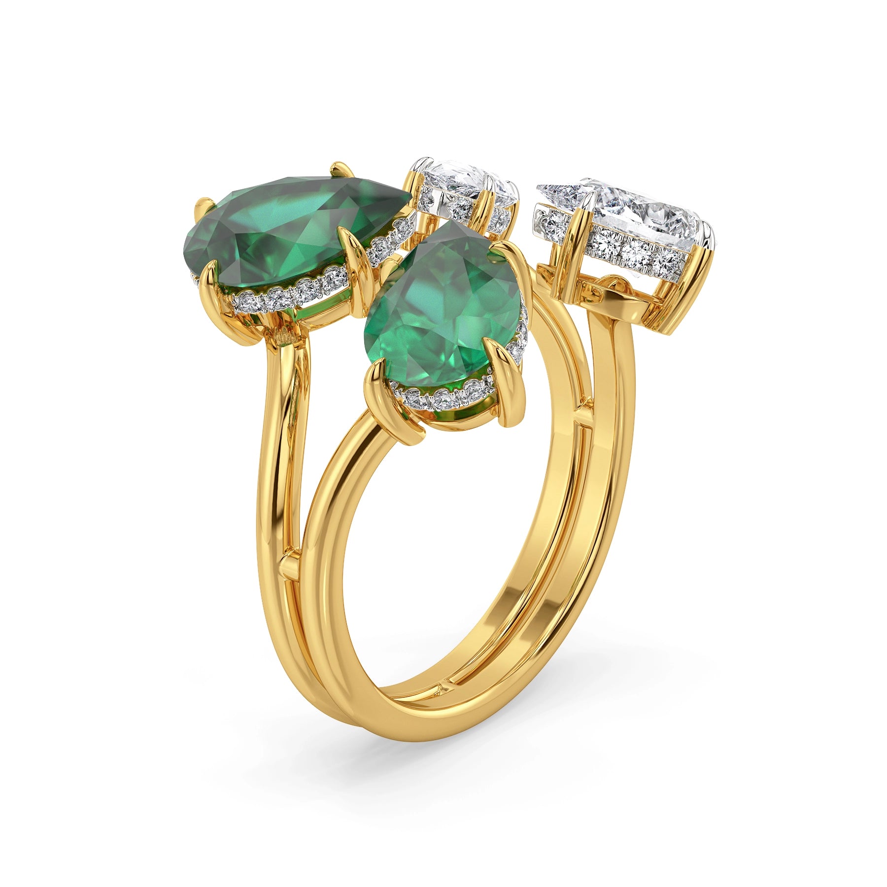 Seraphina Pear Lab Grown Diamond Ring - side view