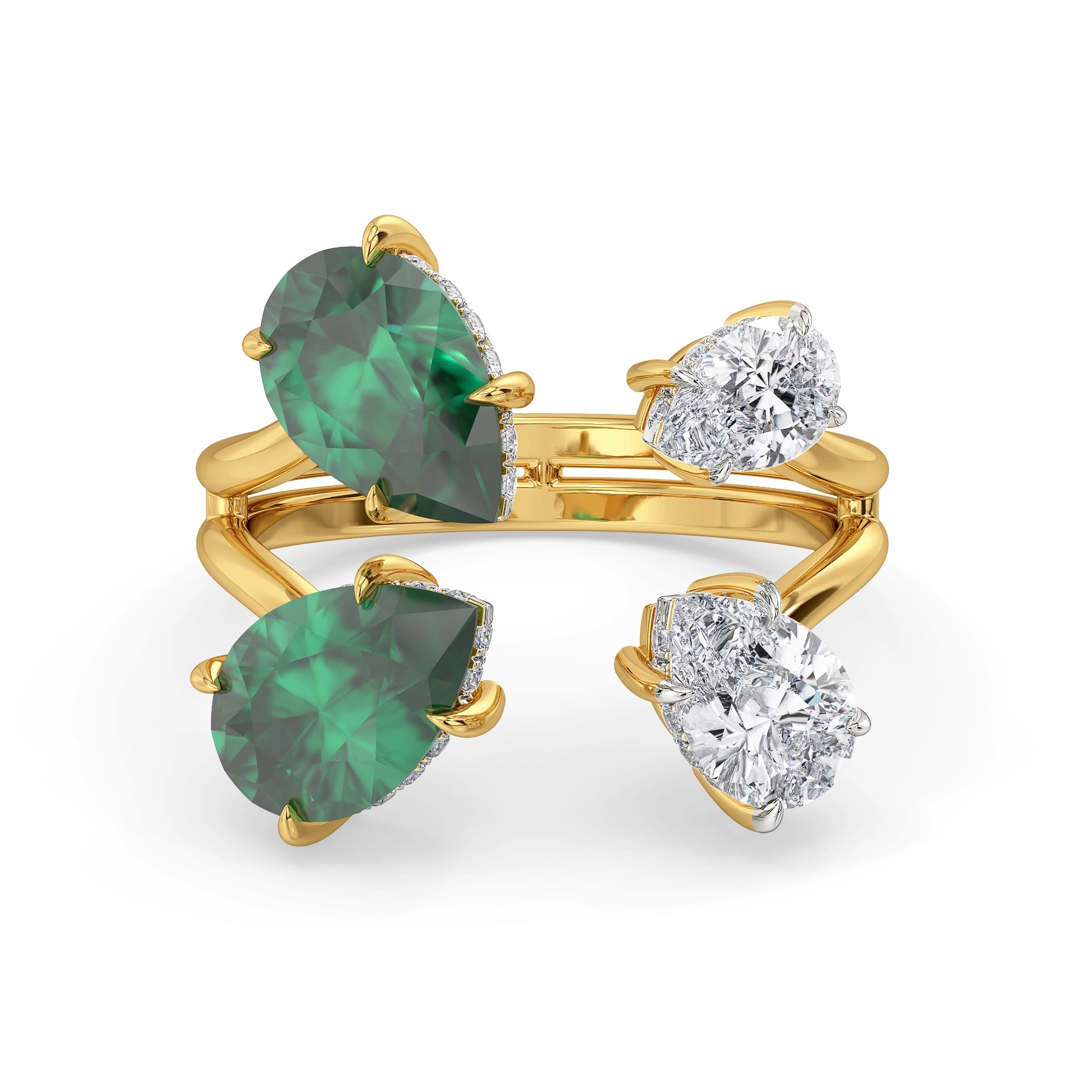 Seraphina Pear Lab Grown Diamond Ring - front view