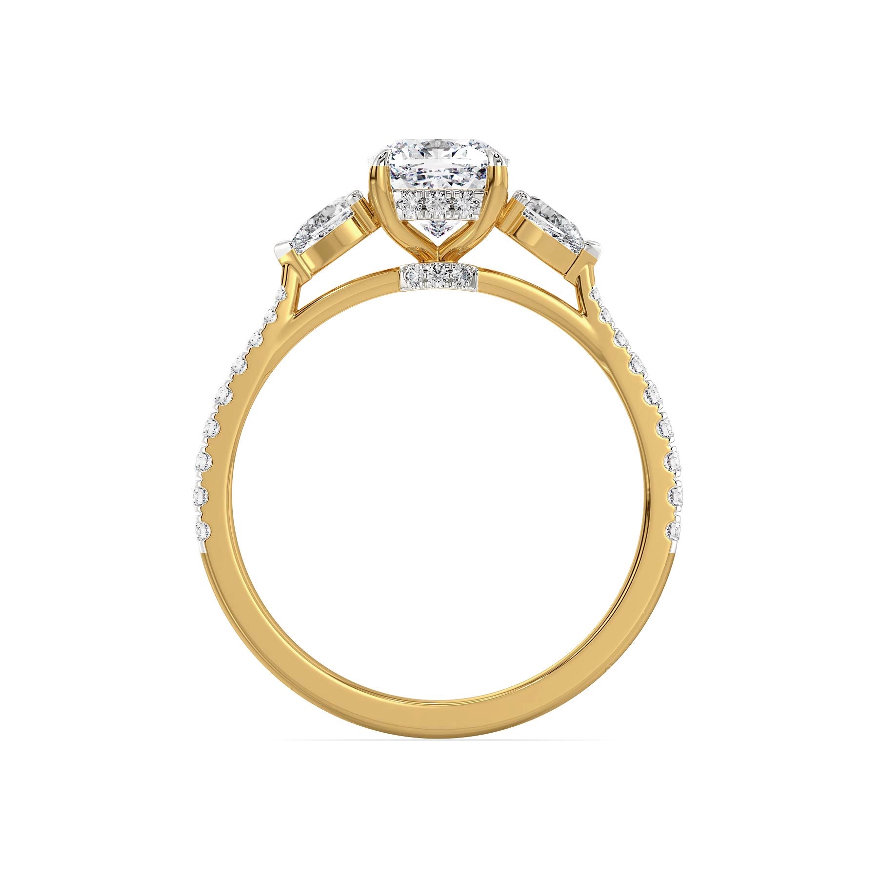 Trimora Muse Lab Grown Diamond Ring - back view