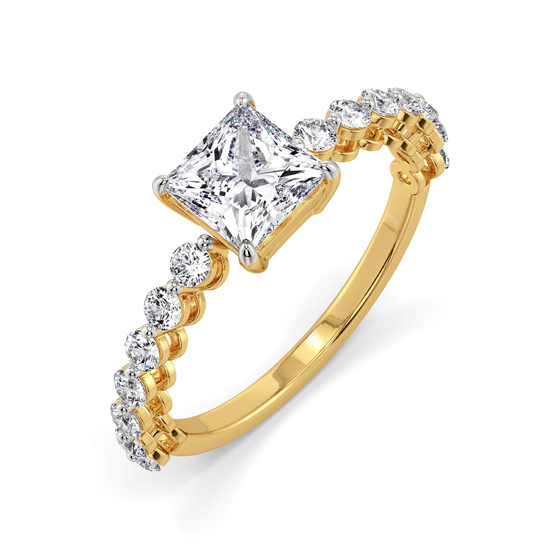 Princess Regalia Lab Grown Diamond Ring - top view