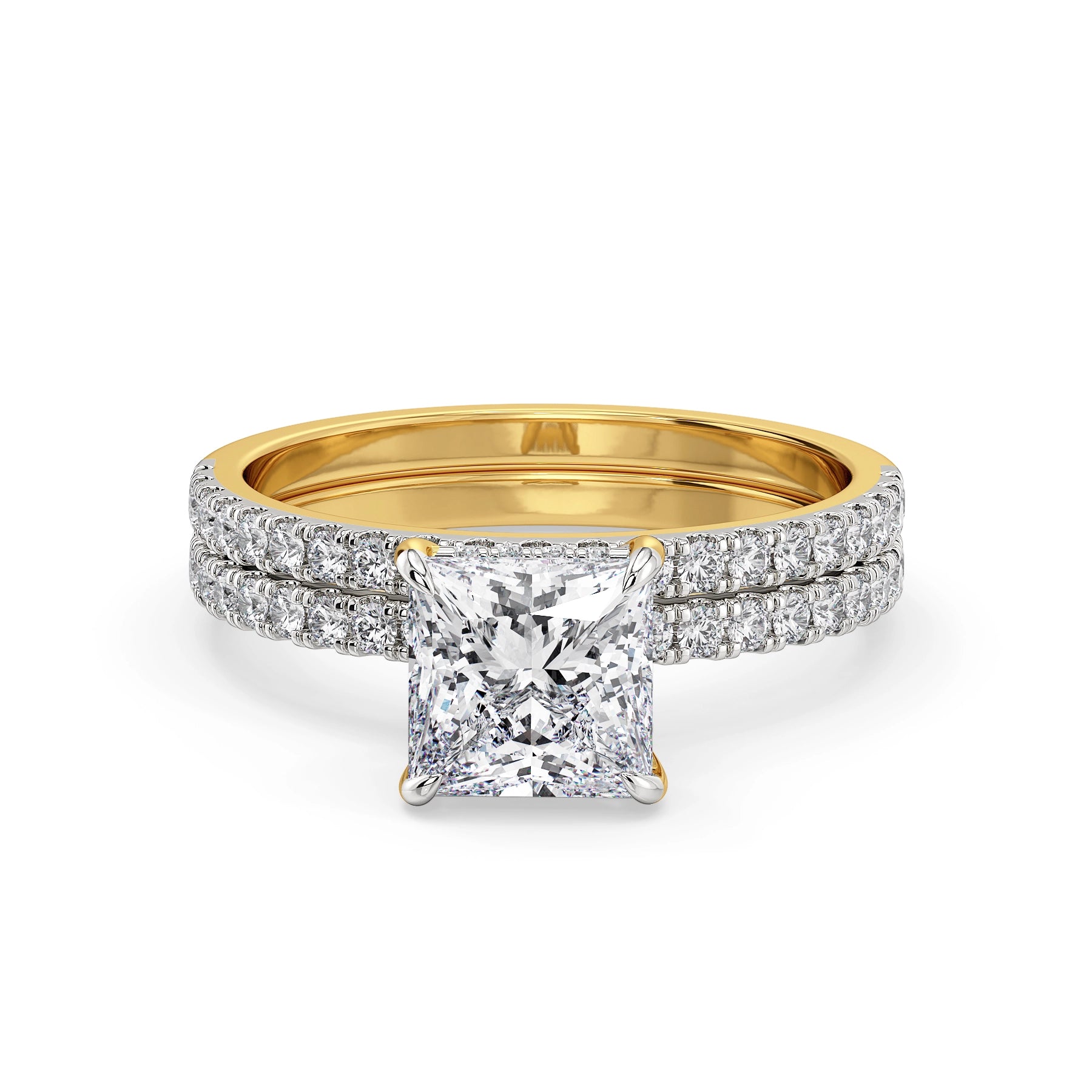 Suzaine Lab Grown Diamond Bridal Set - perspective view