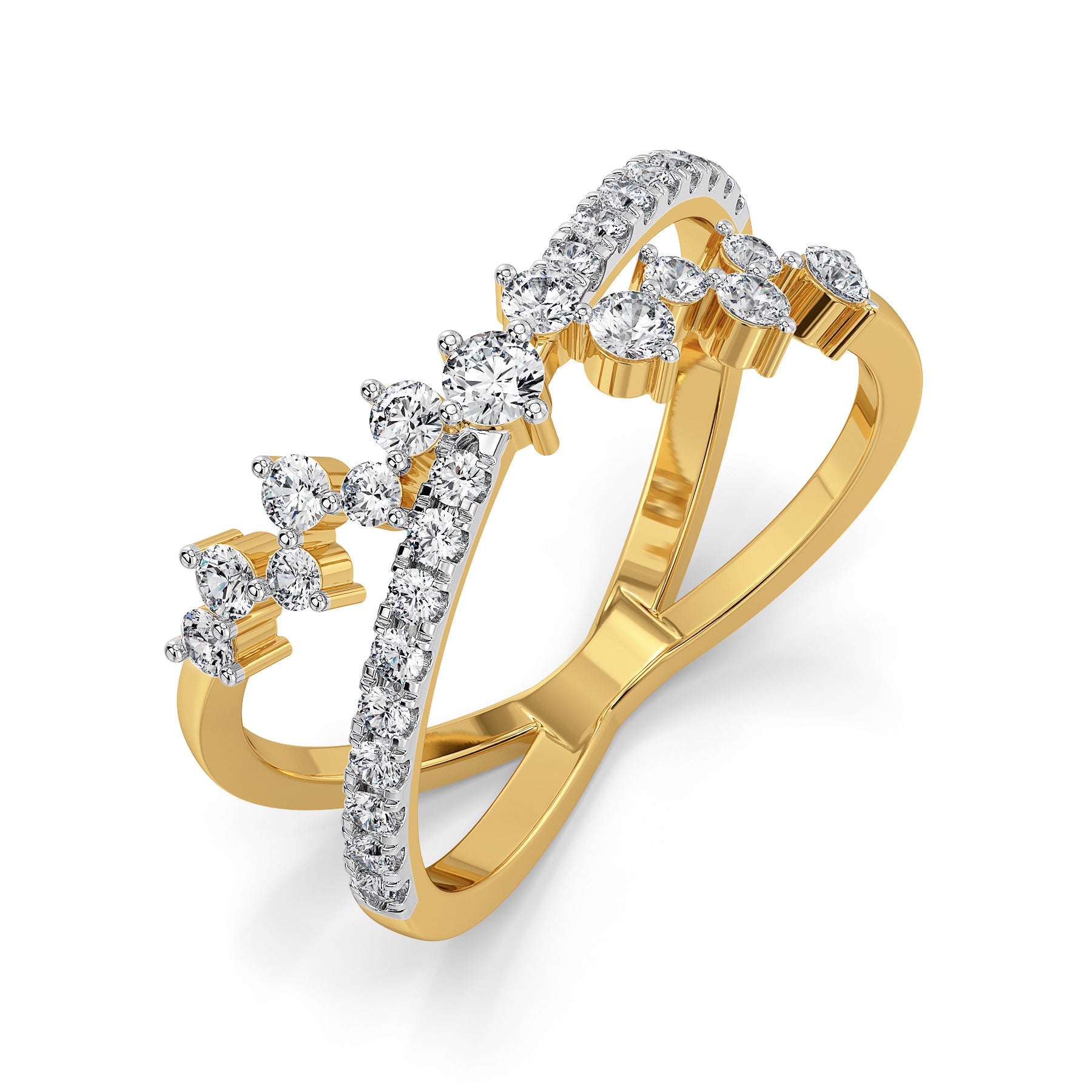 Cosmo Wrap Lab Grown Diamond Ring - top view