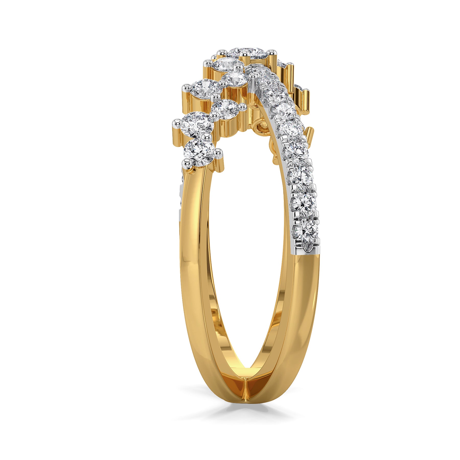 Cosmo Wrap Lab Grown Diamond Ring - side view