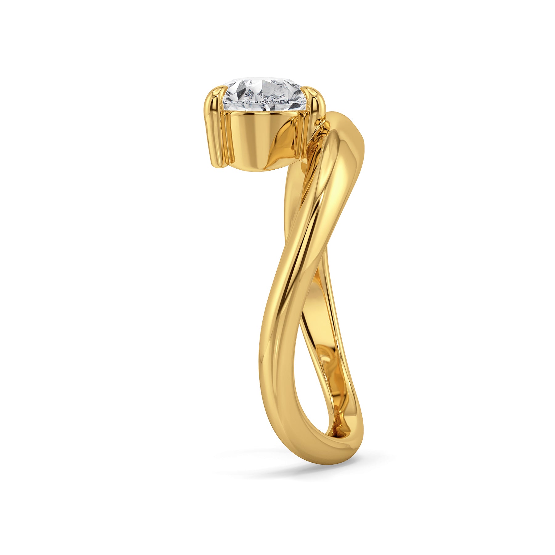 Timeless Pear Lab Grown Diamond Ring - side view