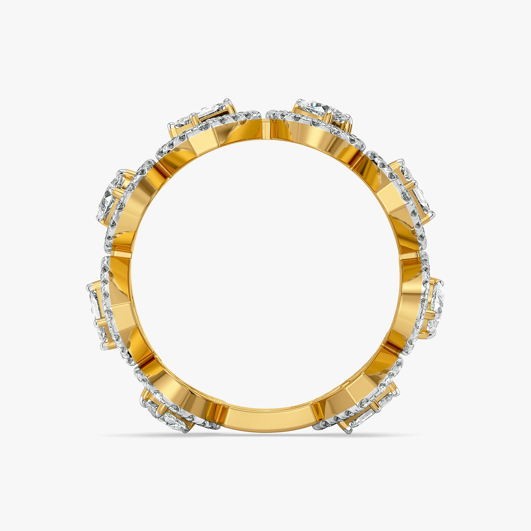 The Halo Vault Lab Grown Diamond Ring - back view