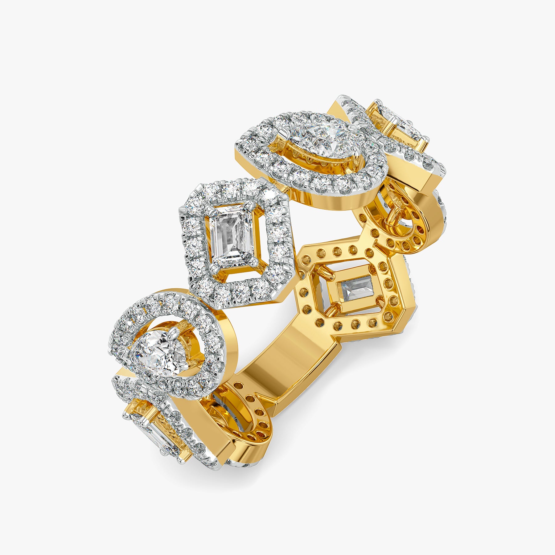 The Halo Vault Lab Grown Diamond Ring - top view