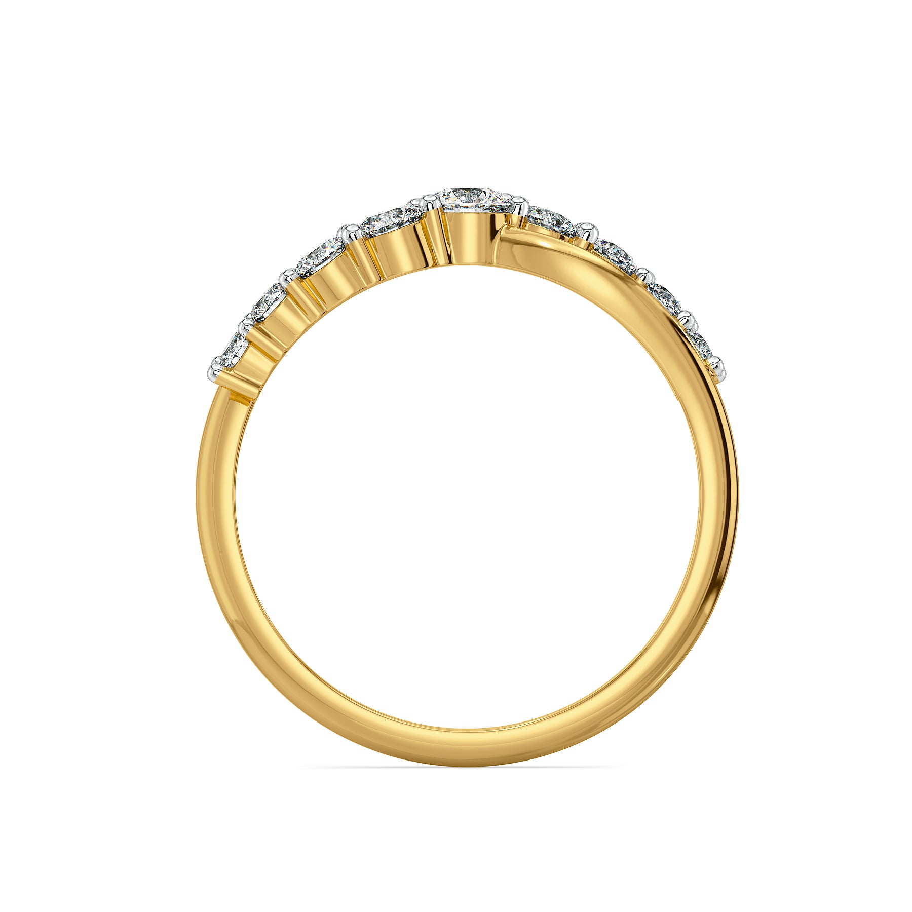 Twilight Spiral Lab Grown Diamond Ring - back view