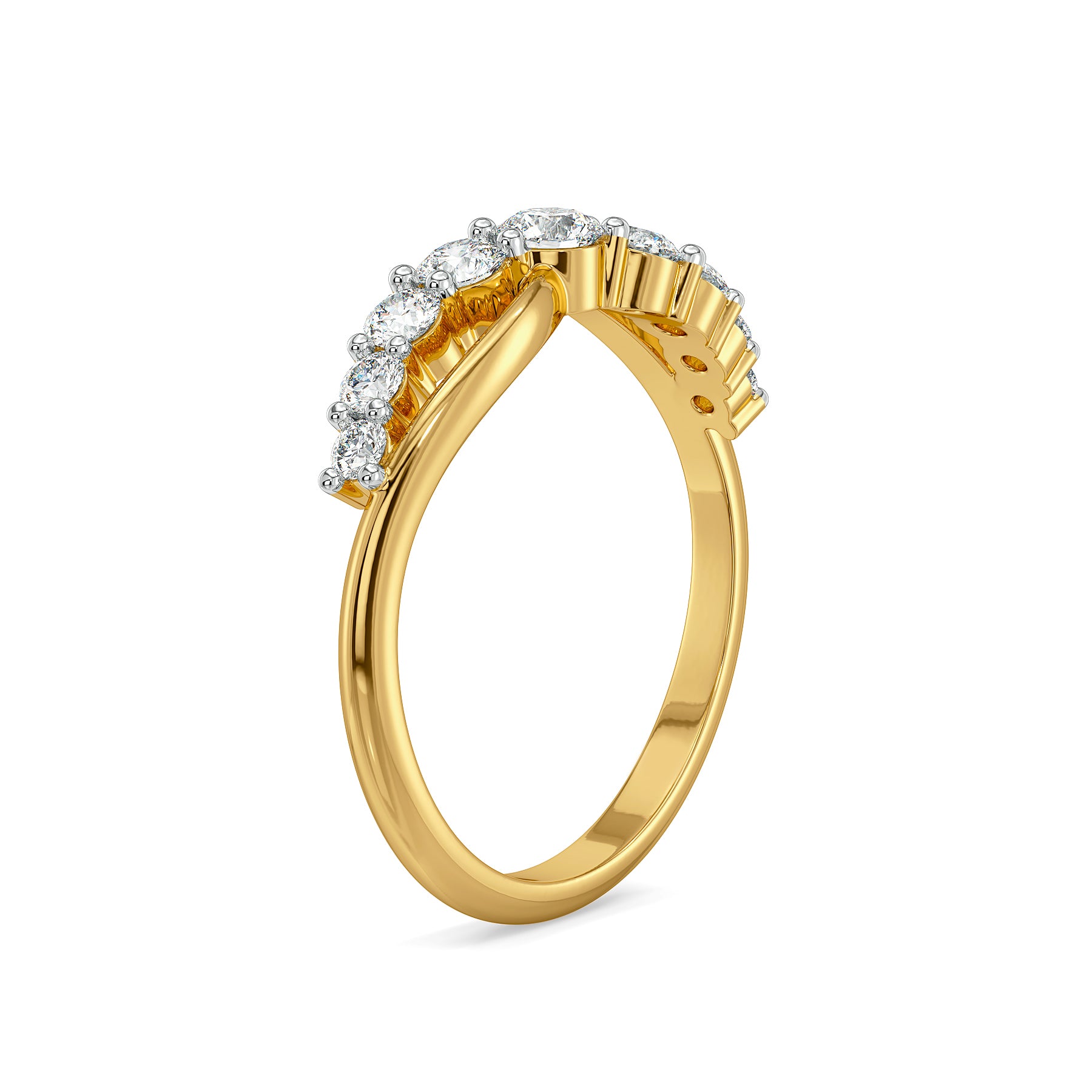 Twilight Spiral Lab Grown Diamond Ring - side view