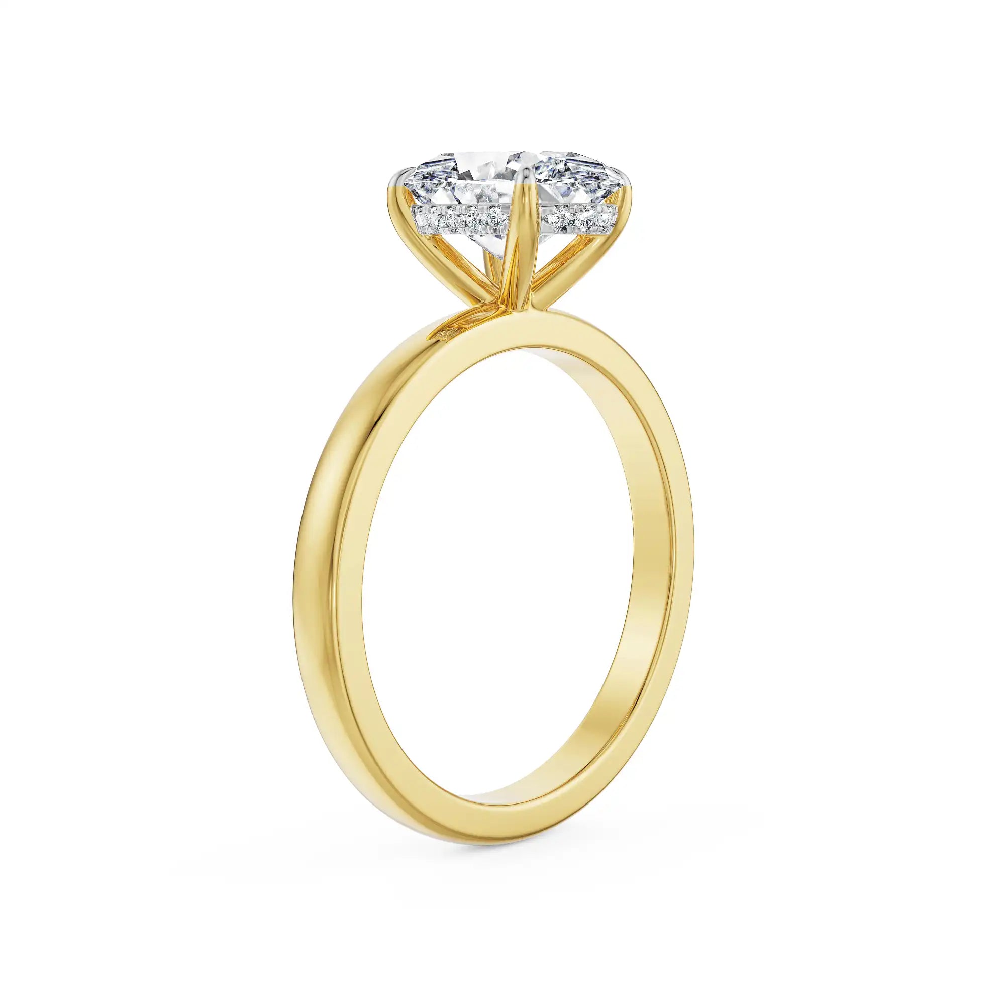 Nova 2.5 CT Oval Lab Grown Diamond Ring - side view