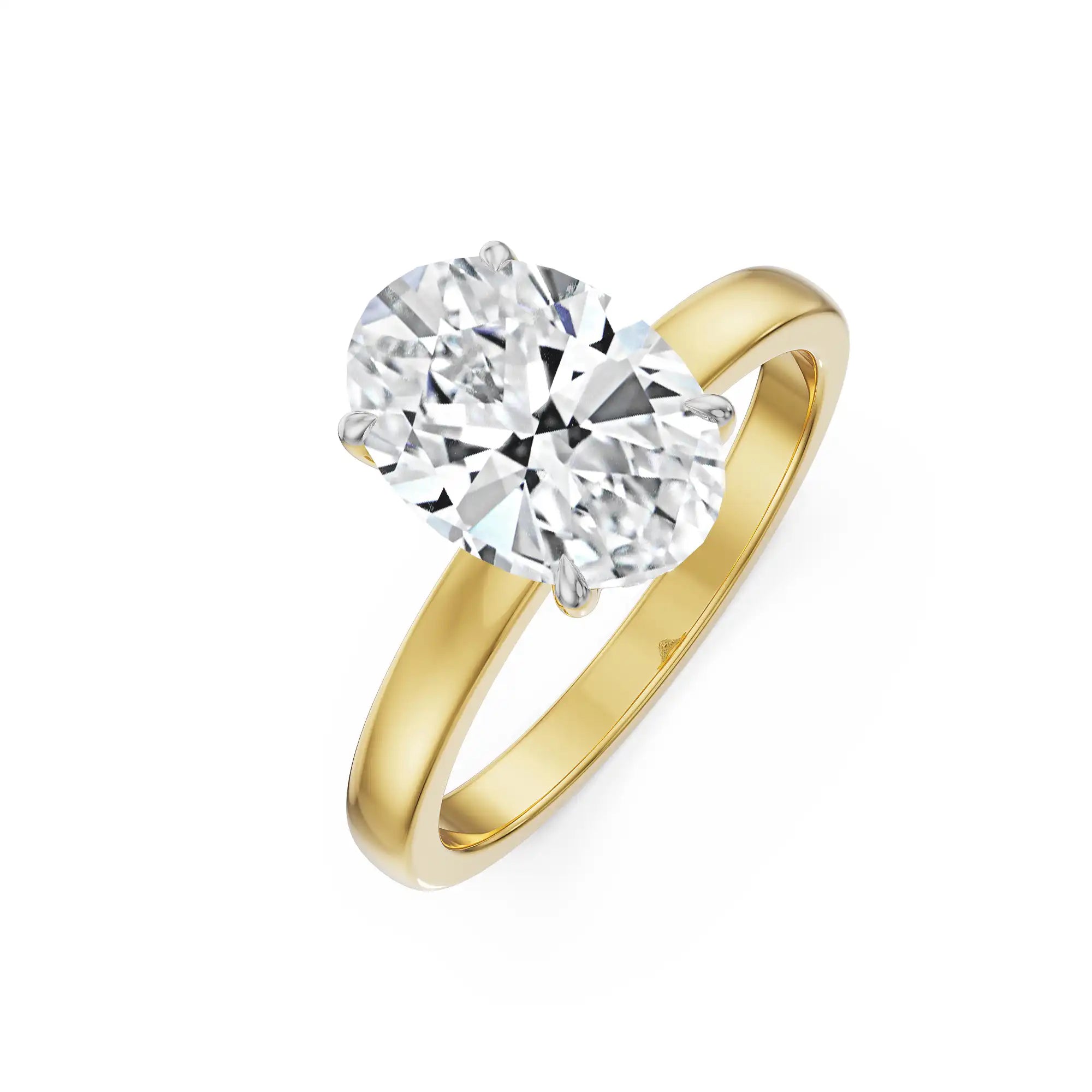 Nova 2.5 CT Oval Lab Grown Diamond Ring - top view