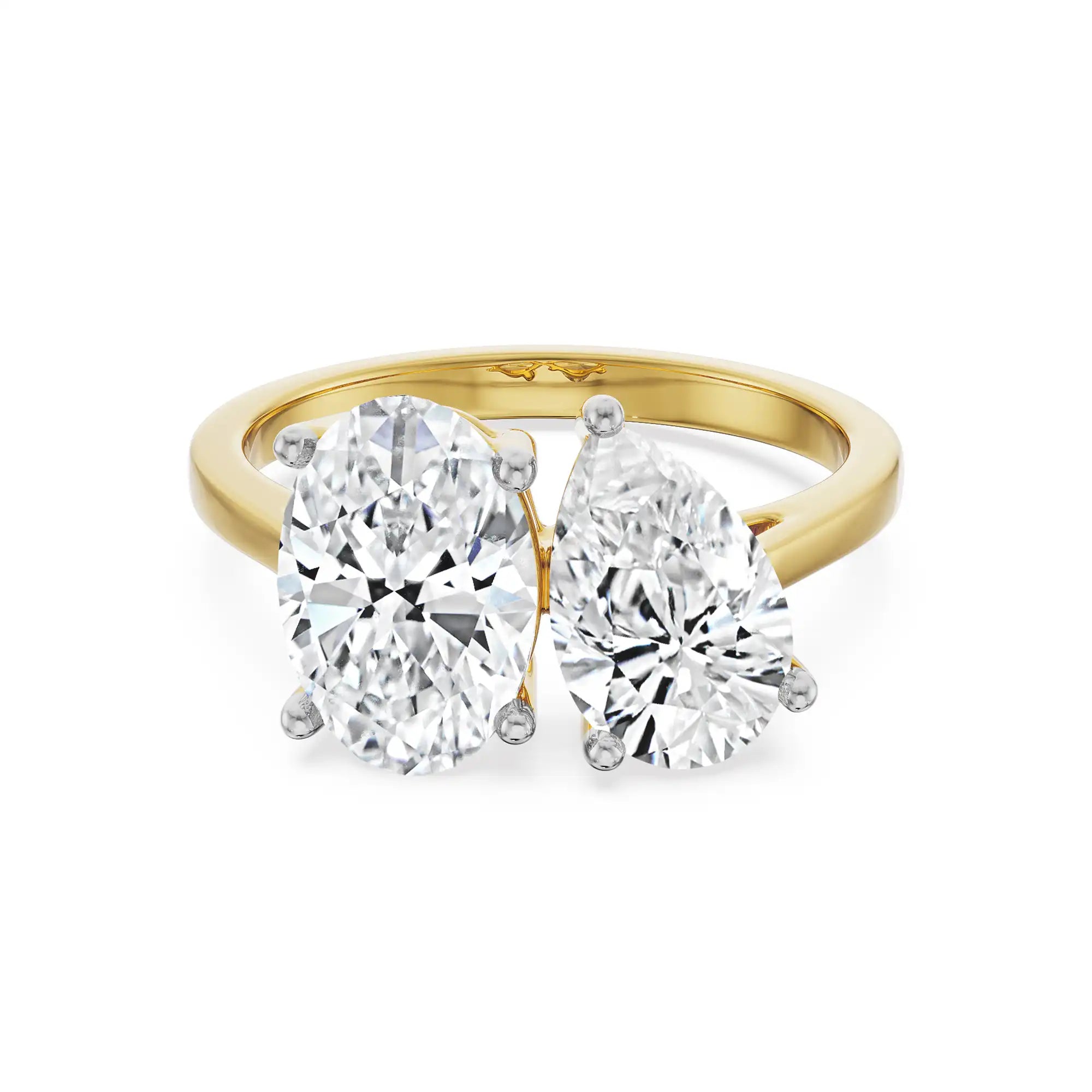 Toi Et Moi Lab Grown Diamond Ring - front view