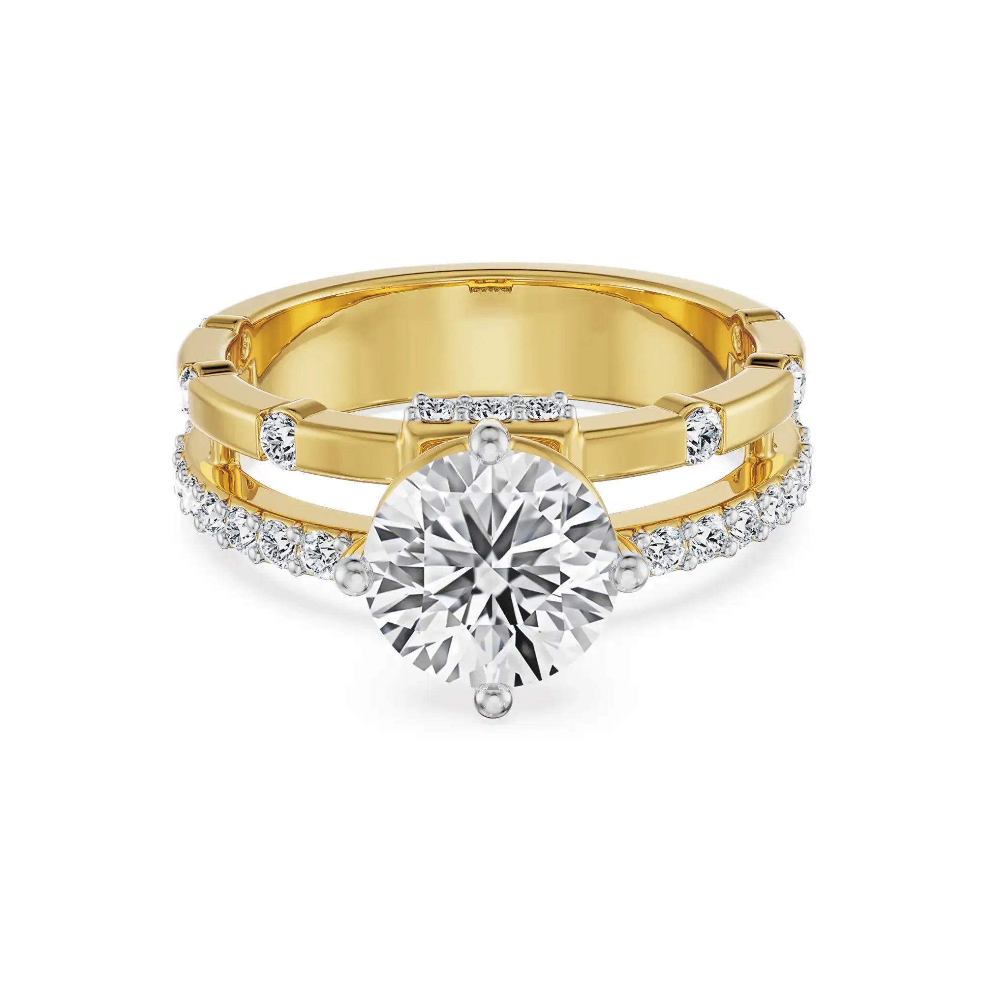 Pixie Glow Lab Grown Diamond Ring - front view in 9KT