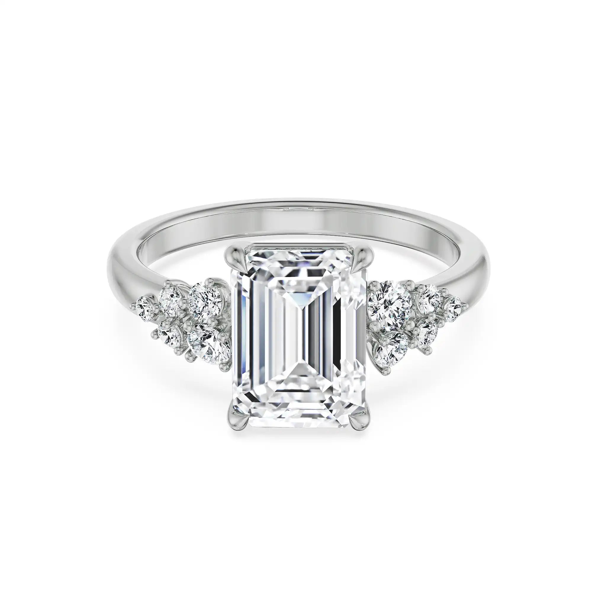 Wildflower Emerald Lab-Grown Diamond Ring - front view