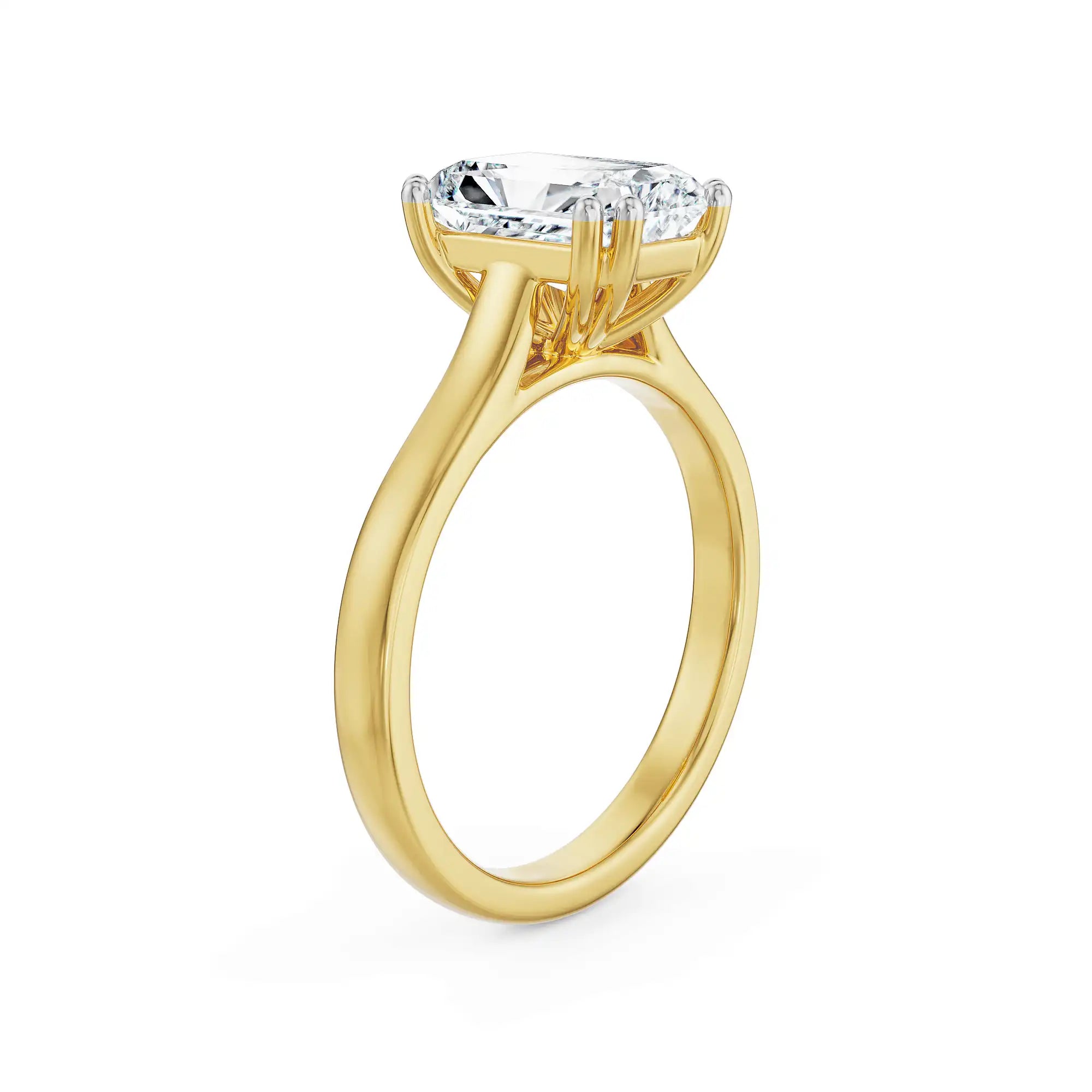 Lume Emerald Lab Grown Diamond Ring - top view