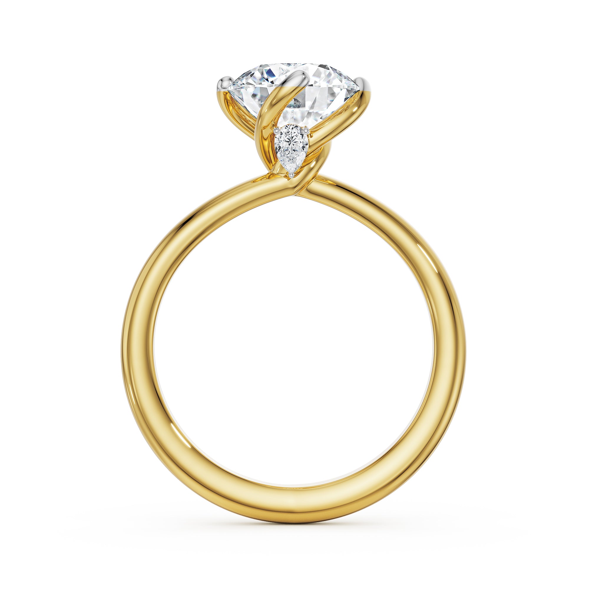 Twist Lab Grown Diamond Solitaire Ring - back view