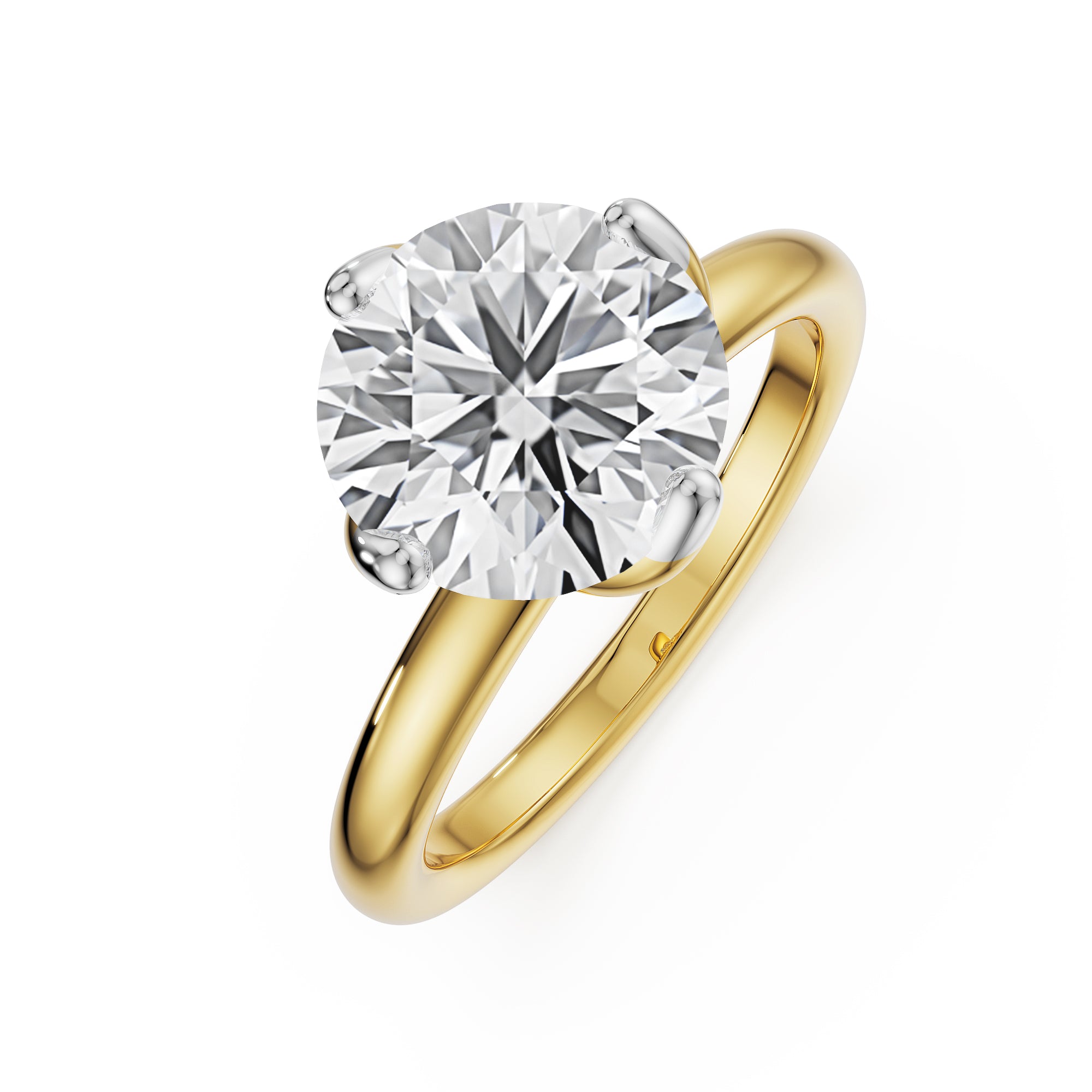 Twist Lab Grown Diamond Solitaire Ring - top view