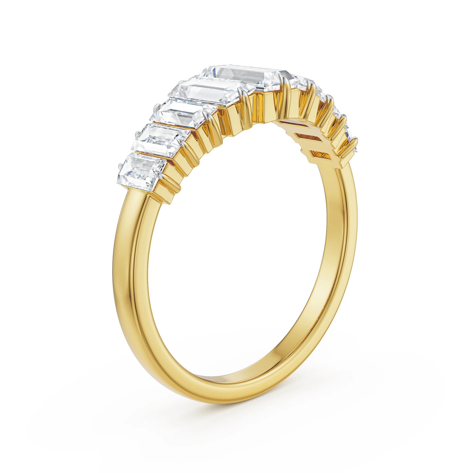 Symphony Lab Grown Diamond Ring - back view in 9KT