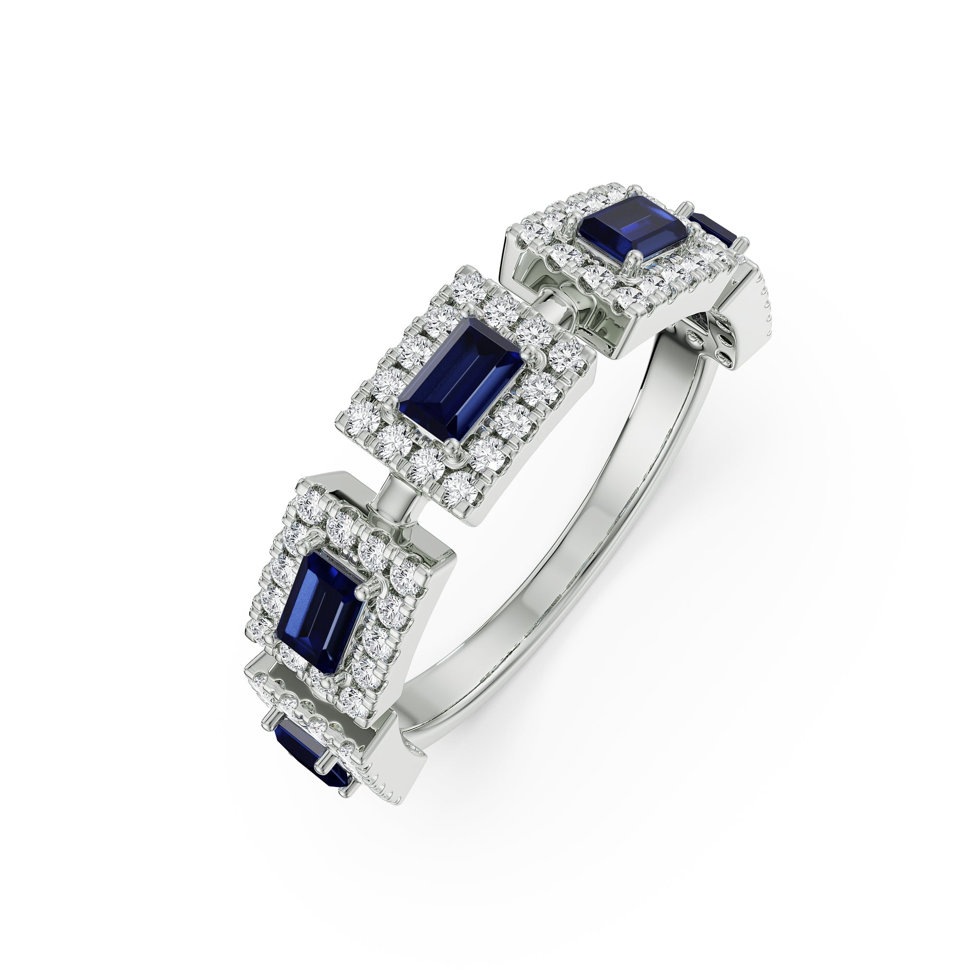 Sapphire Solace Lab Grown Diamond Ring - top view