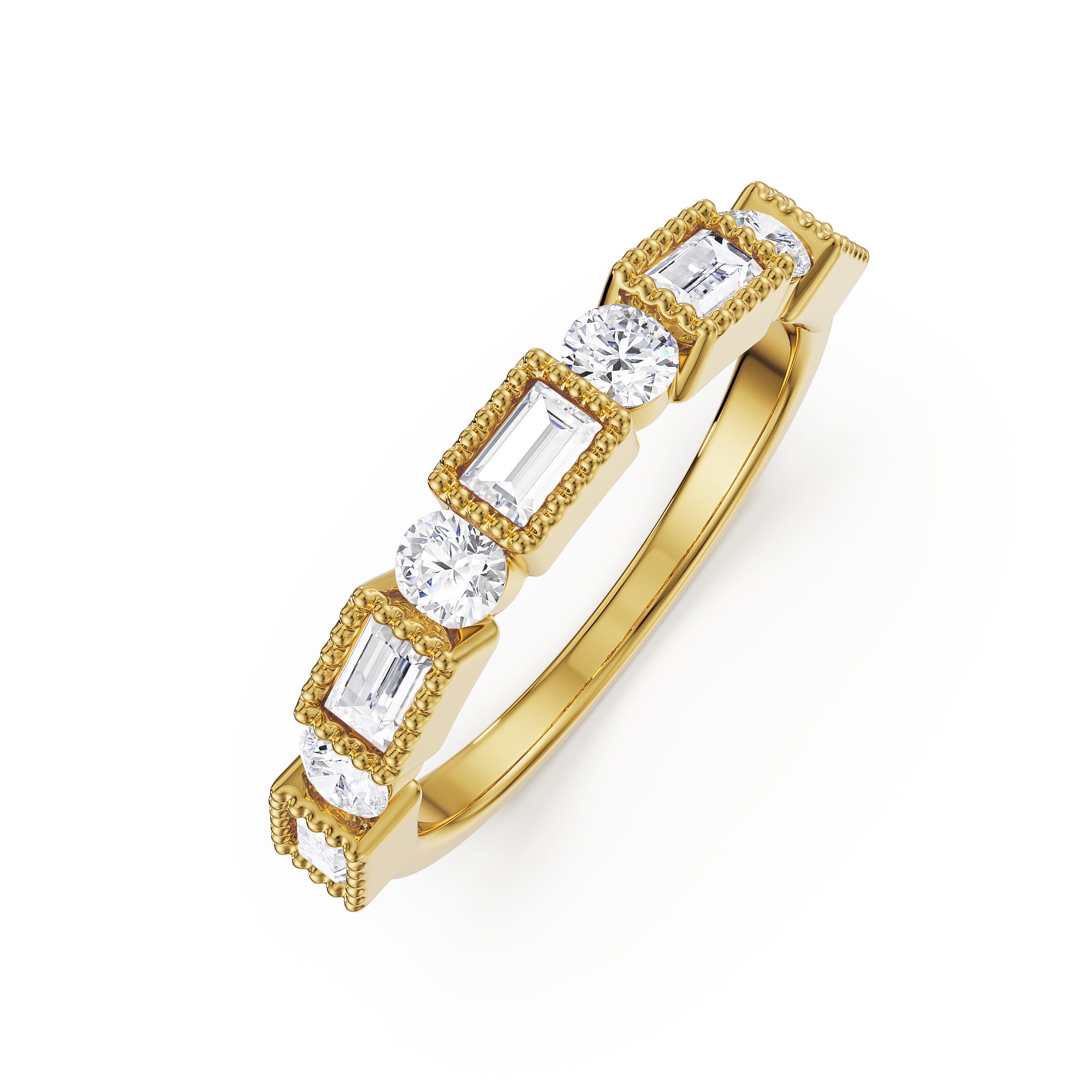 Versatile Multistone Lab Grown Diamond Band - top view