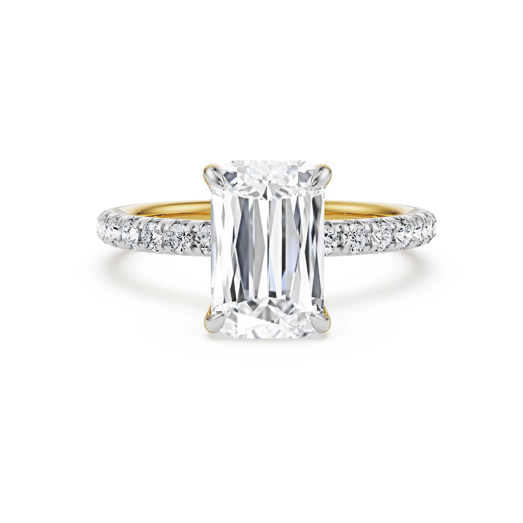 Emerald Excellence Lab Grown Diamond Ring - front view in 9KT