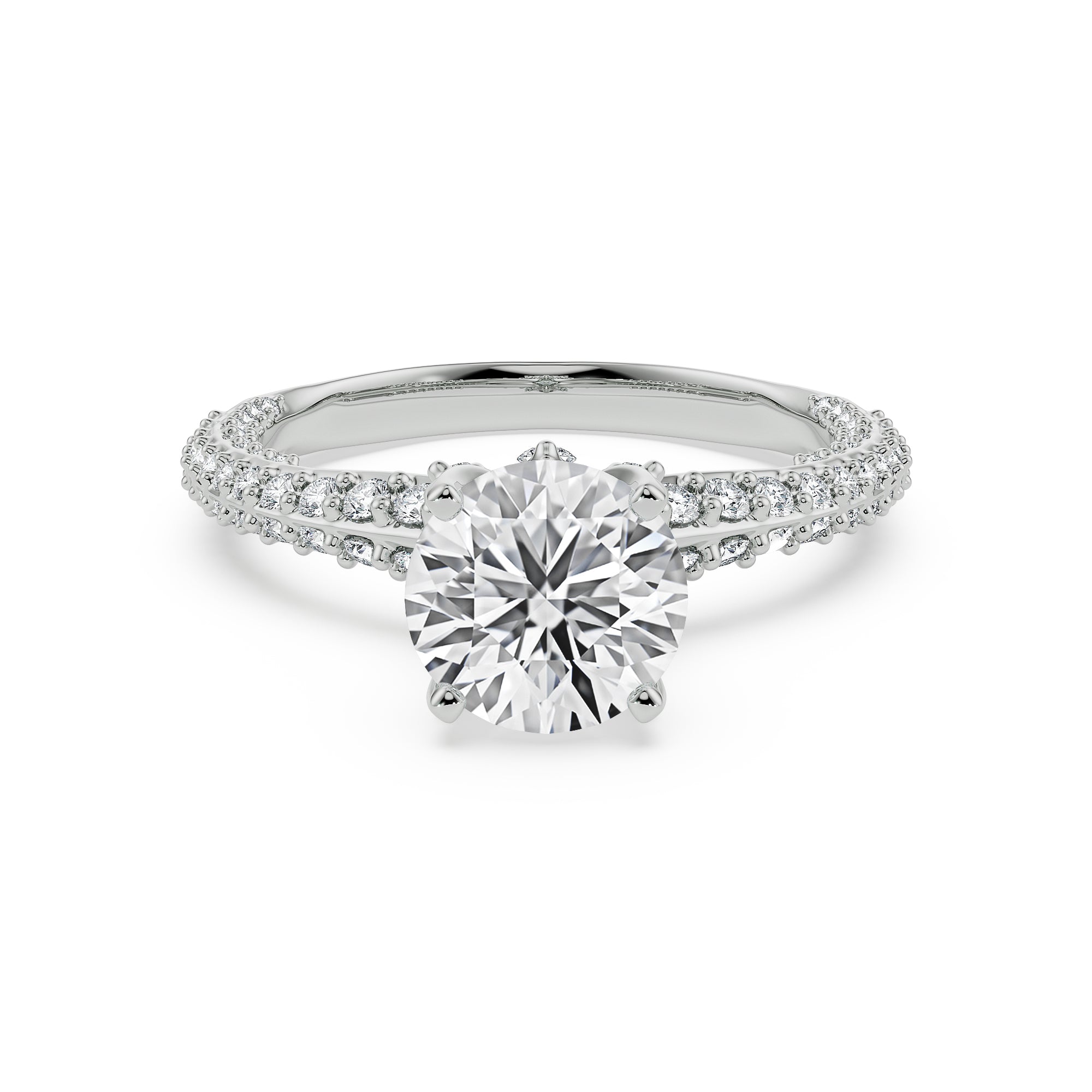 Shimmer Lab Grown Diamond Solitaire Ring - front view