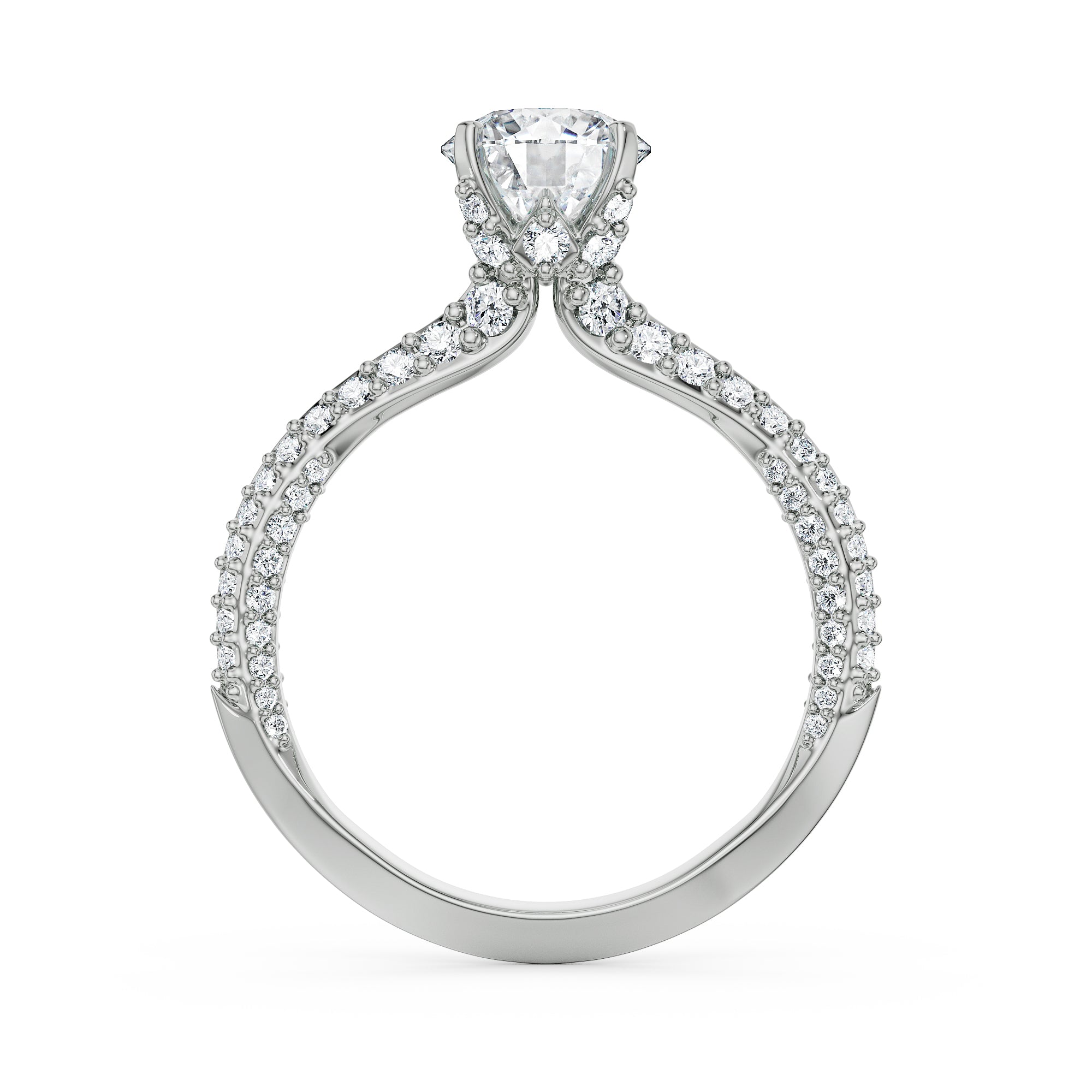 Shimmer Lab Grown Diamond Solitaire Ring - back view