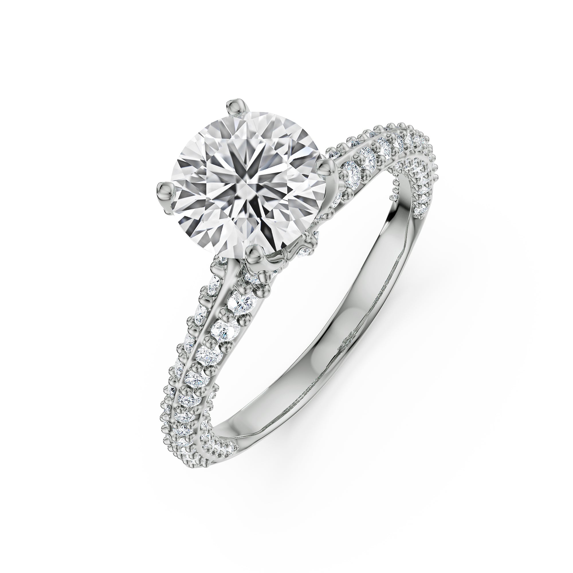 Shimmer Lab Grown Diamond Solitaire Ring - top view