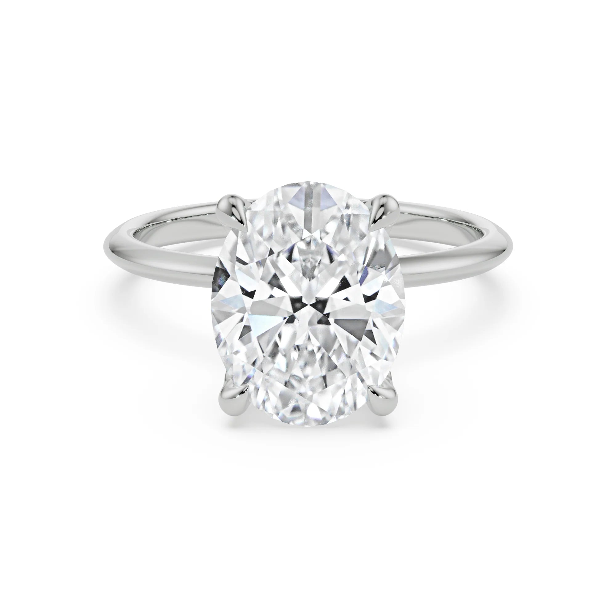 Kate Lab Grown Diamond Solitaire Ring - front view in 9KT