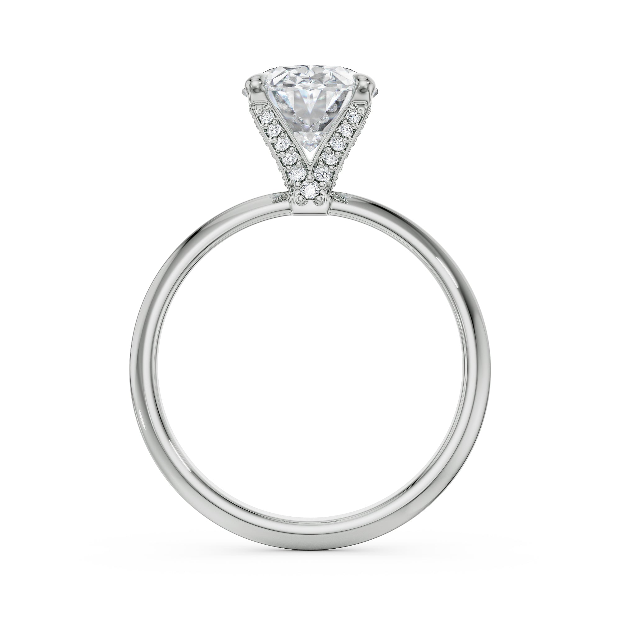 Kate Lab Grown Diamond Solitaire Ring - back view