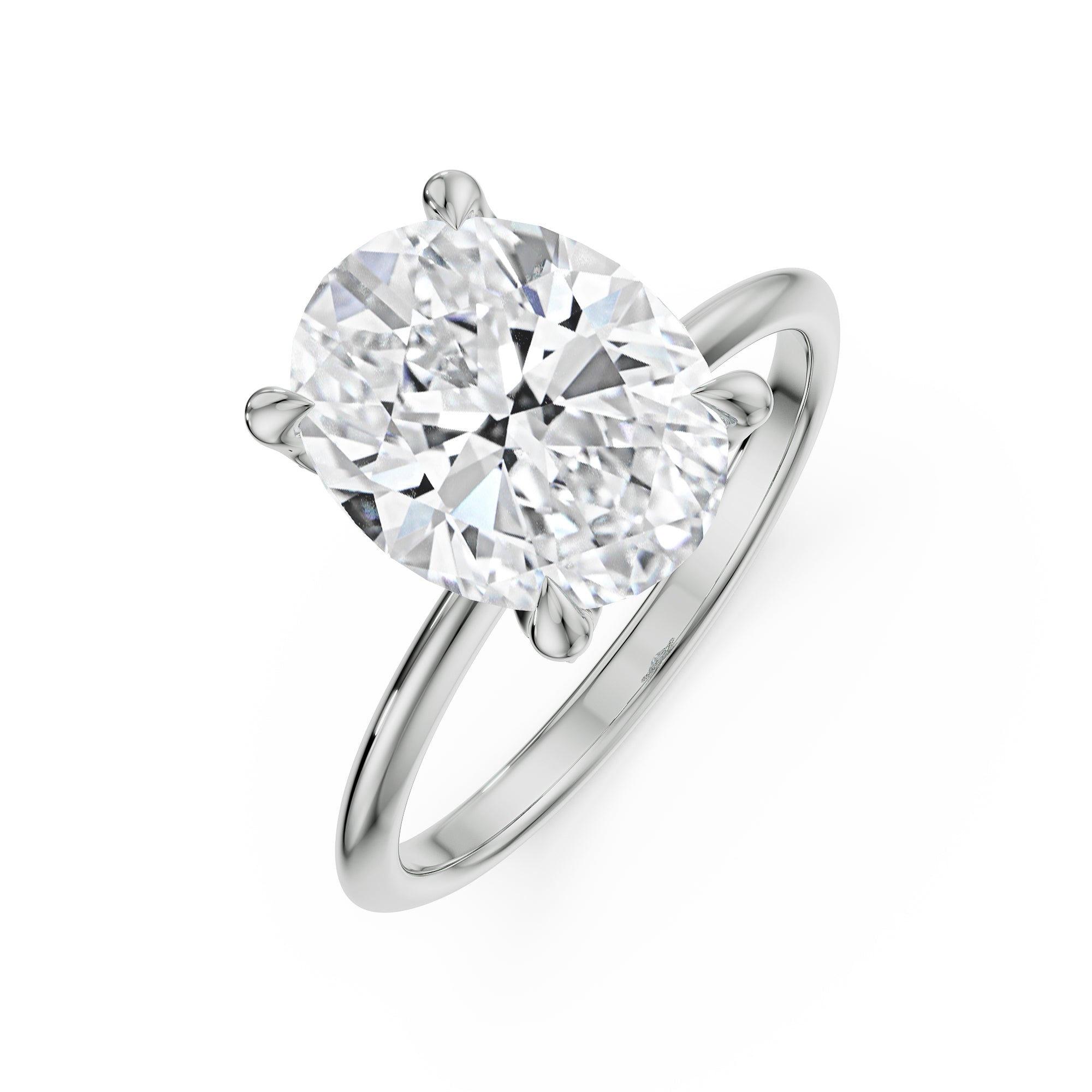 Kate Lab Grown Diamond Solitaire Ring - top view