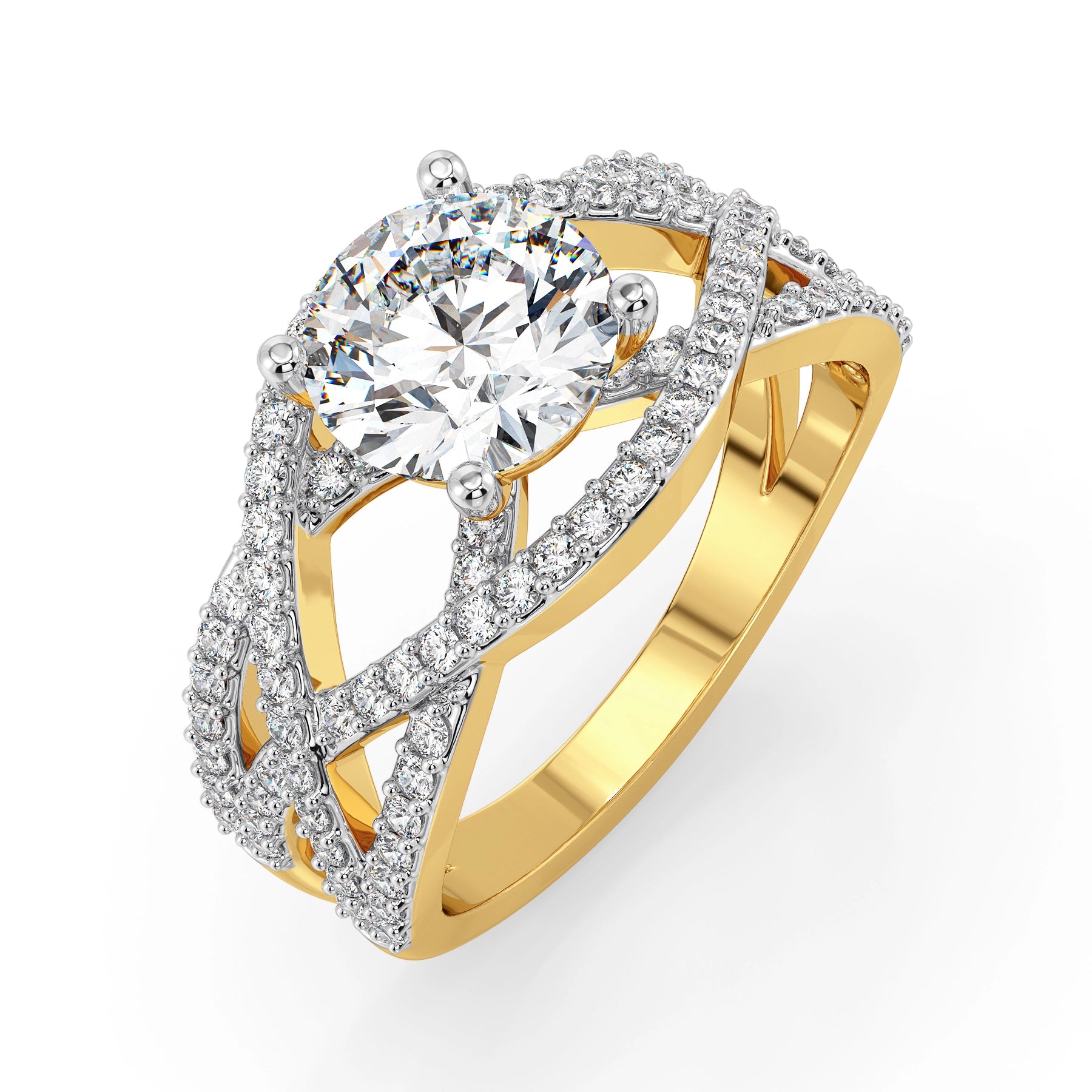 Enchanté Rose Lab Grown Diamond Ring - top view