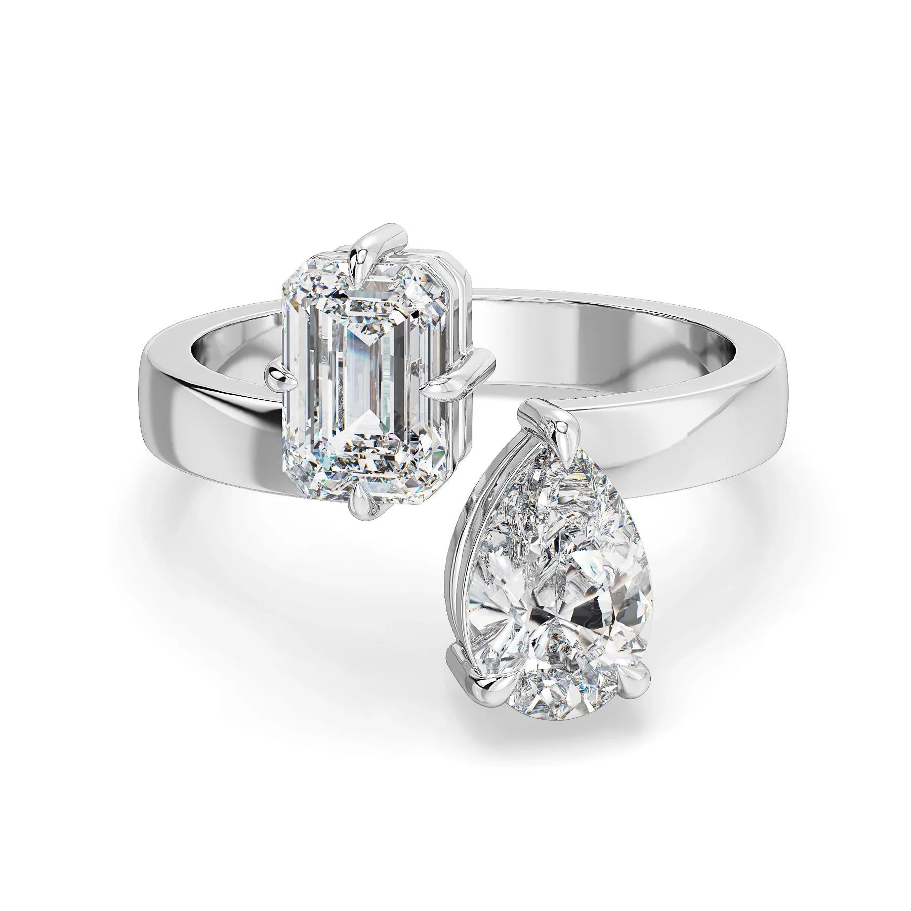 Twin Radiance Lab Grown Diamond Ring - front view in 9KT