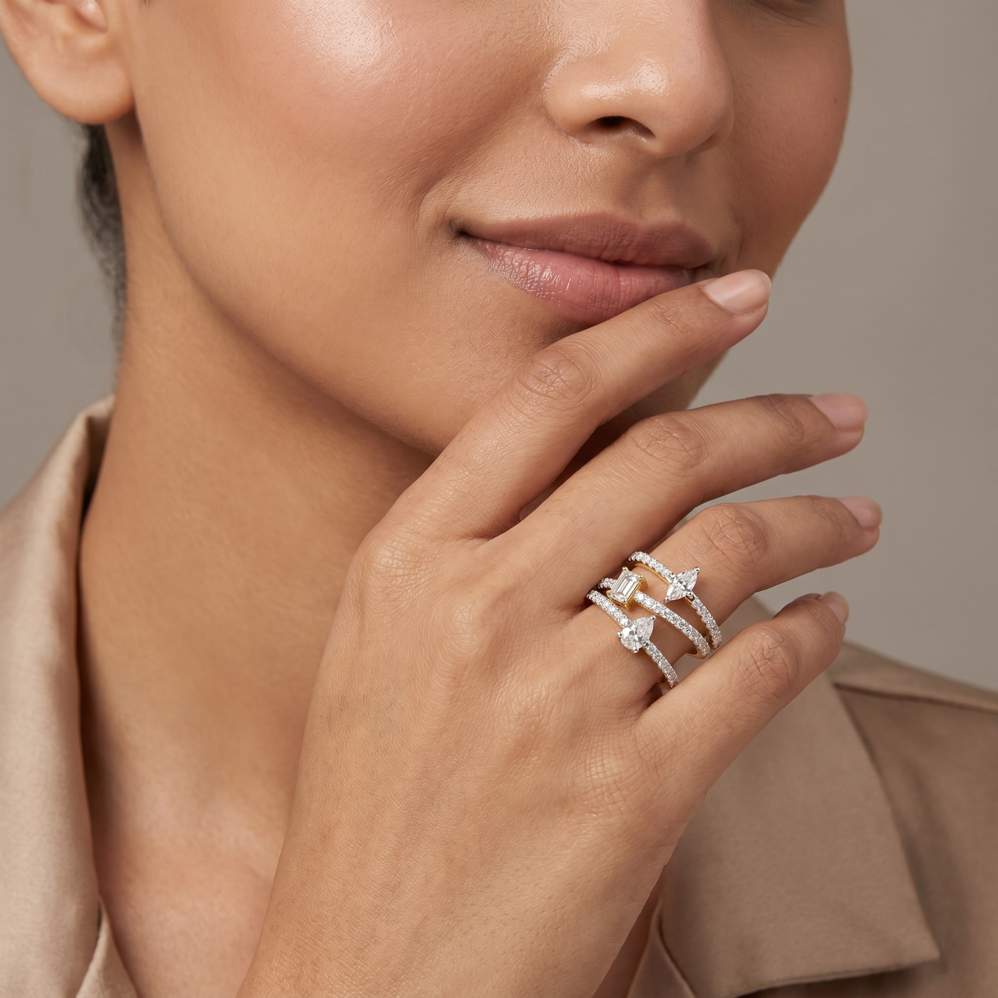 Twist and Twirl Lab Grown Diamond Ring