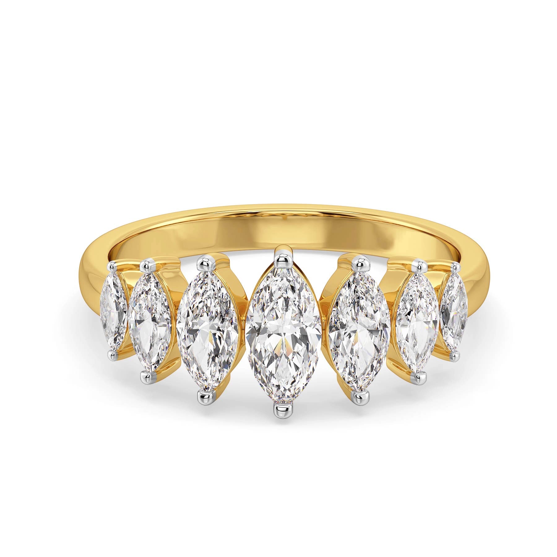 Marquise Cascade Lab Grown Diamond Ring - front view