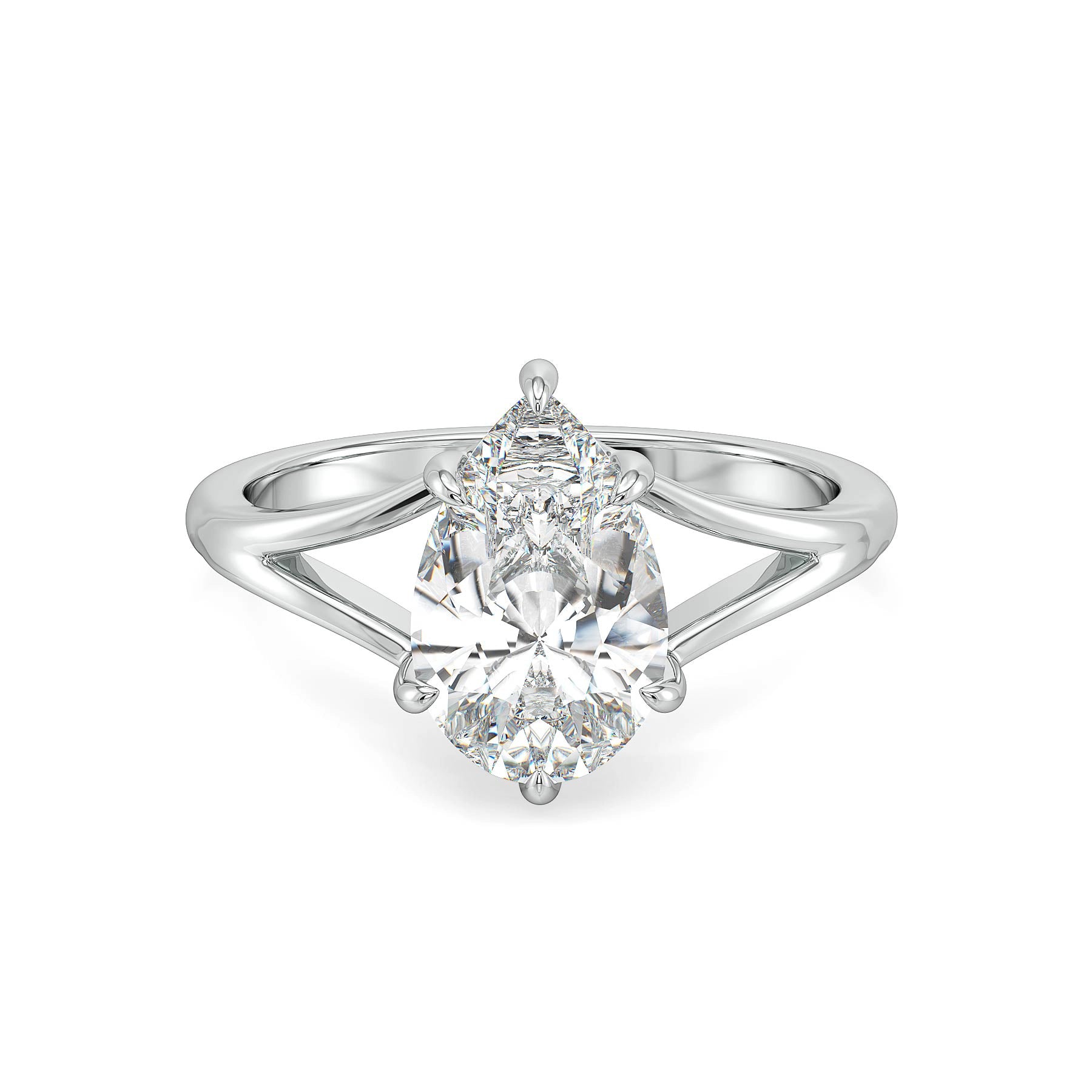 Dazzling Dewdrop Lab Grown Diamond Ring - front view