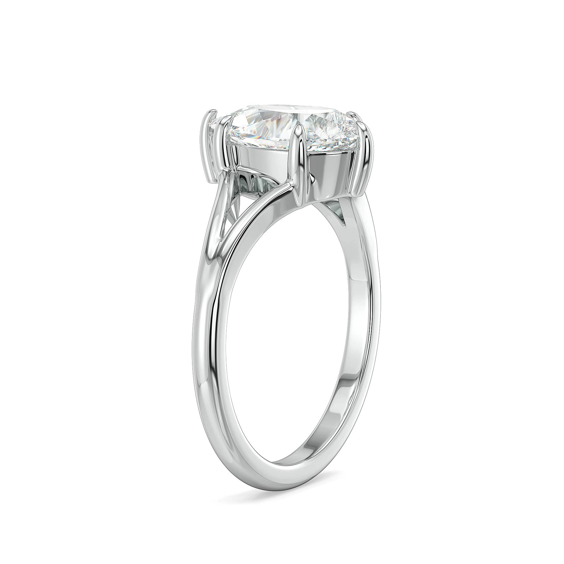 Dazzling Dewdrop Lab Grown Diamond Ring - side view
